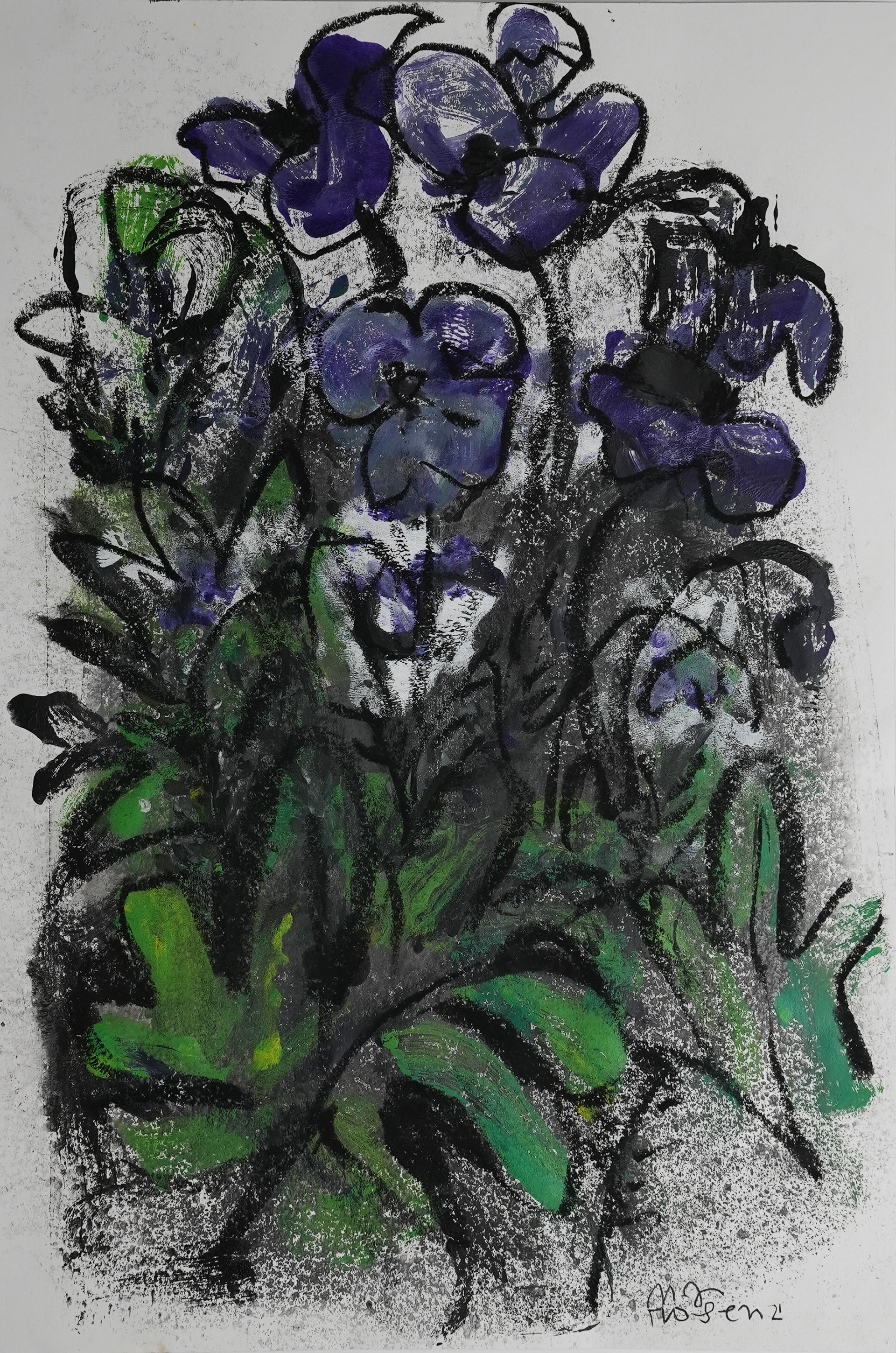 130 / Purple Poppies, 18 x 24 / $375