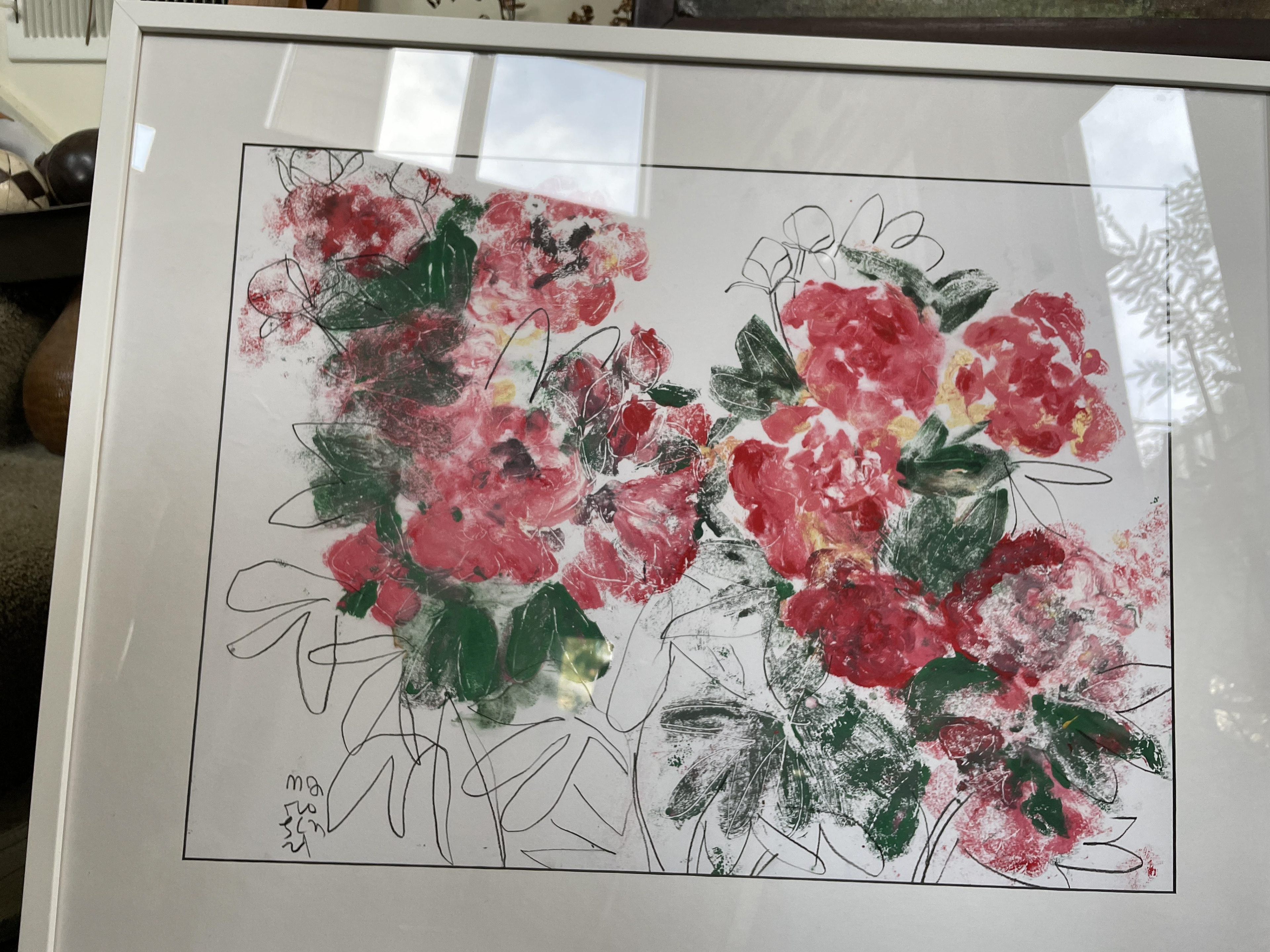 A Cumulus of Peonies 18 x 24, collage, 2022 $1,800