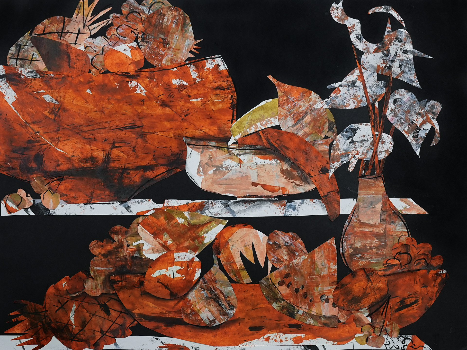 Sometimes an Anthurium Is Just an Anthurium 24 x 18, collage, 2021 $1,800