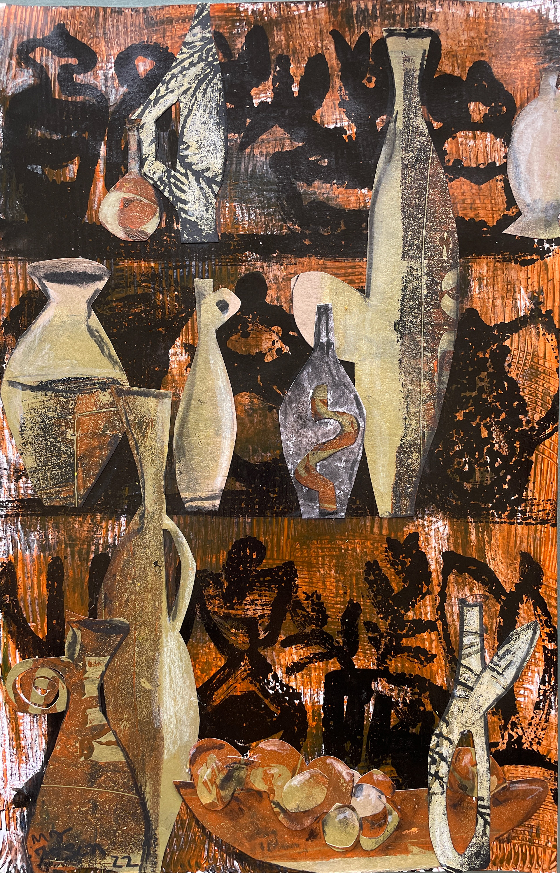 Amber and Allies 11 x 17, collage, 2022 $1,800