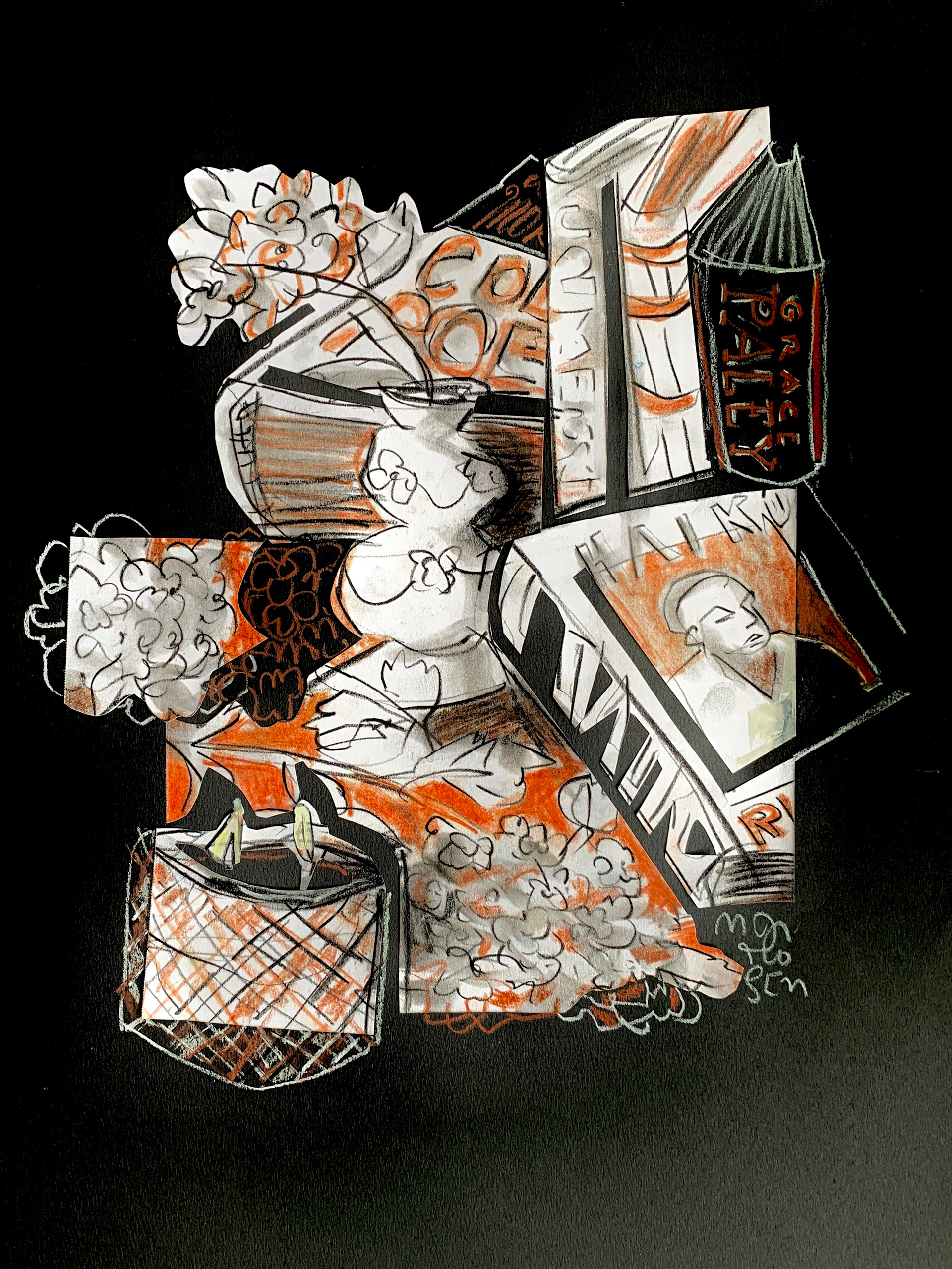 Collage 2 / Library, 1 x 17, $475