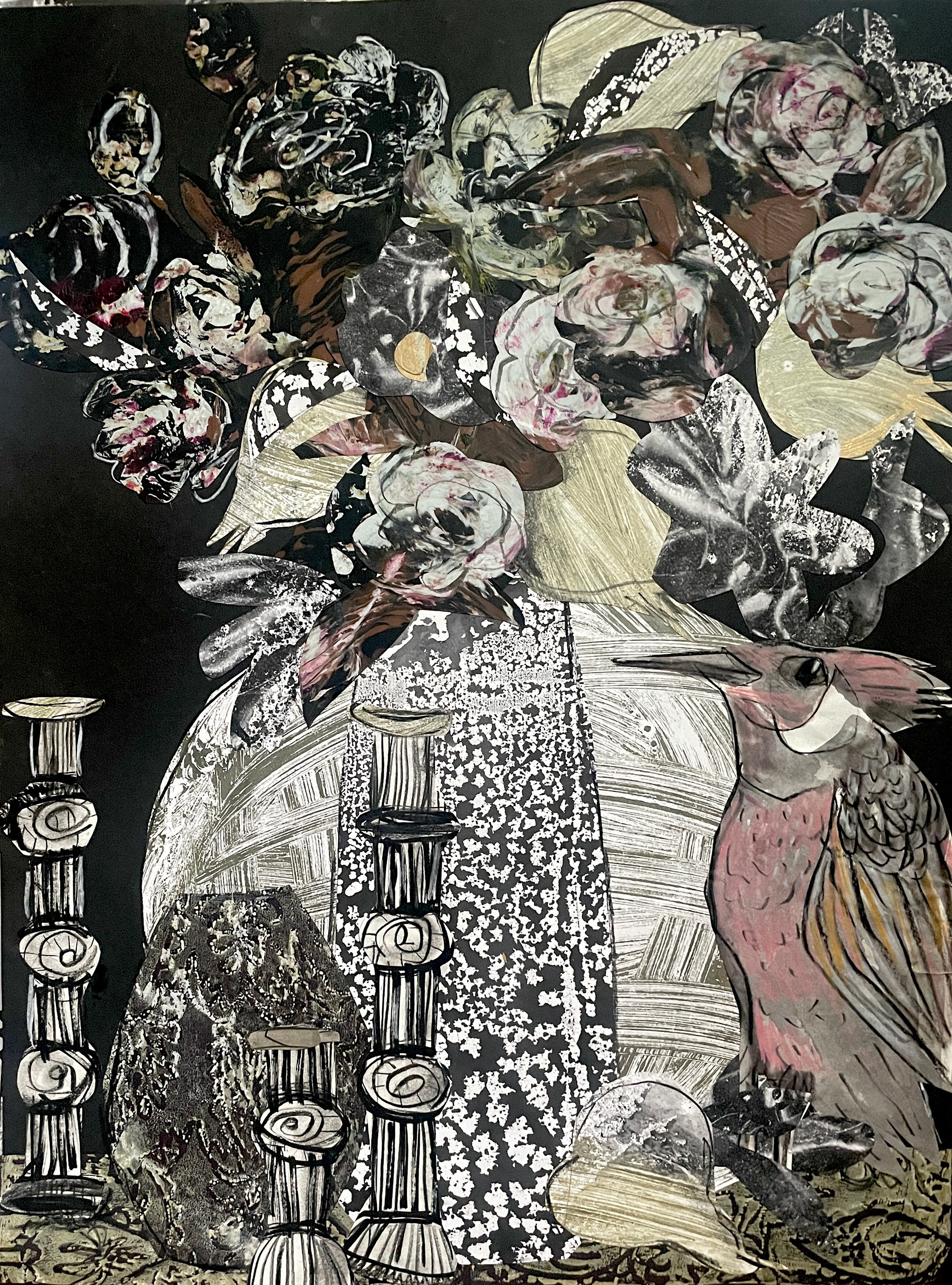 Still Life with Avian Concierge / 18 x 24 / Framed, $1,800