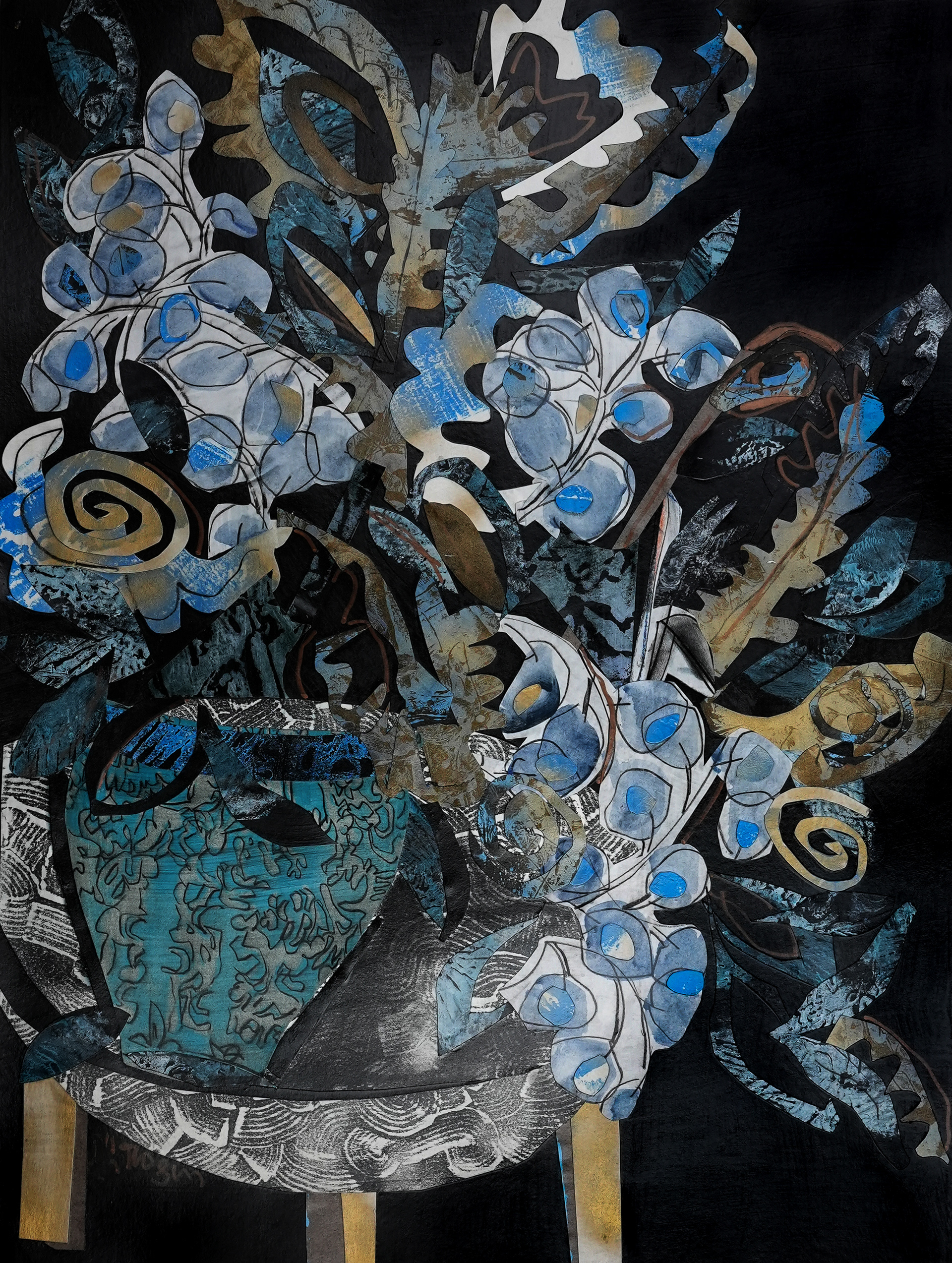 "Table with an Unapologetic Profusion of Blooms" SOLD