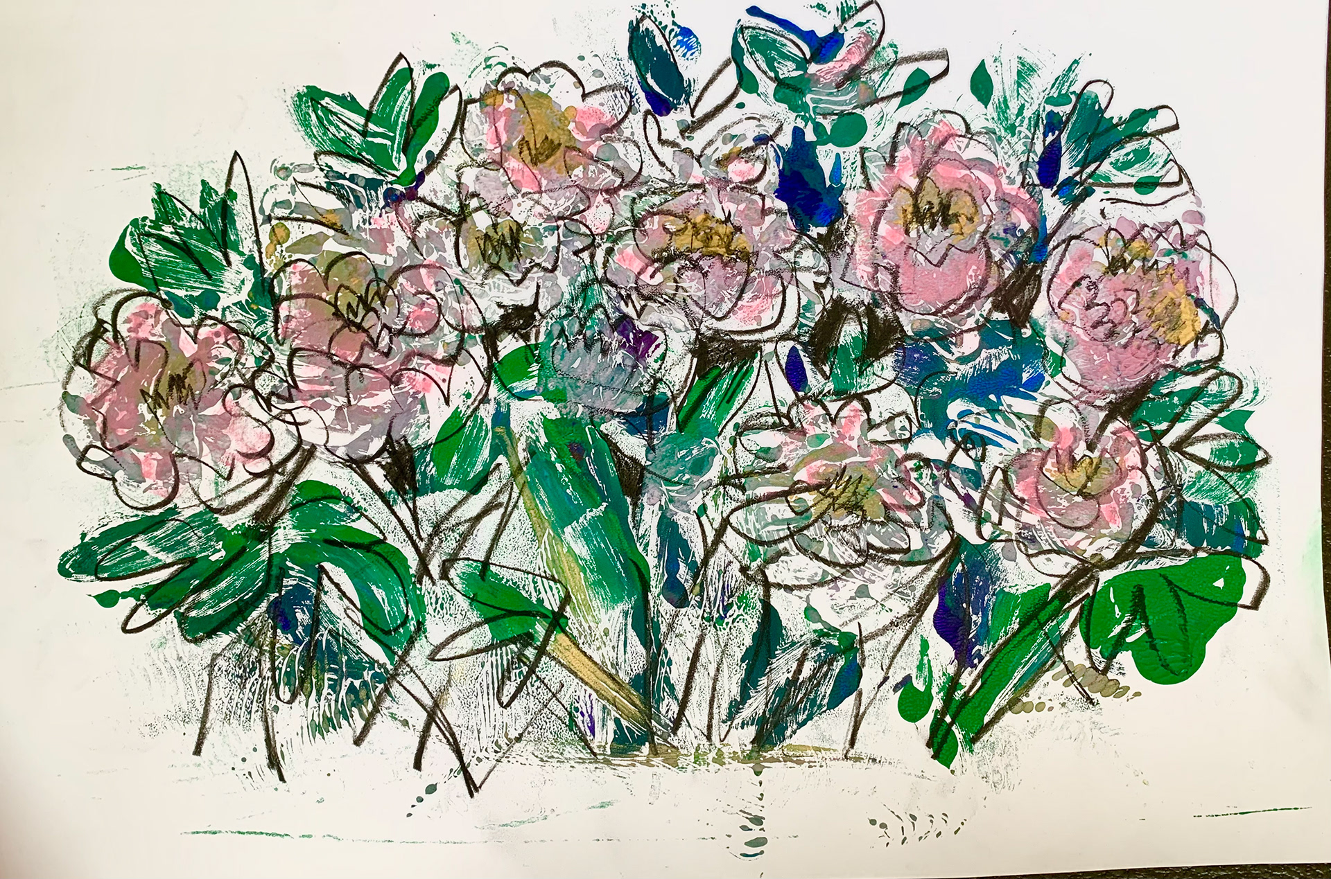 9 / Tree Peonies, 9.5 x 14 / $425