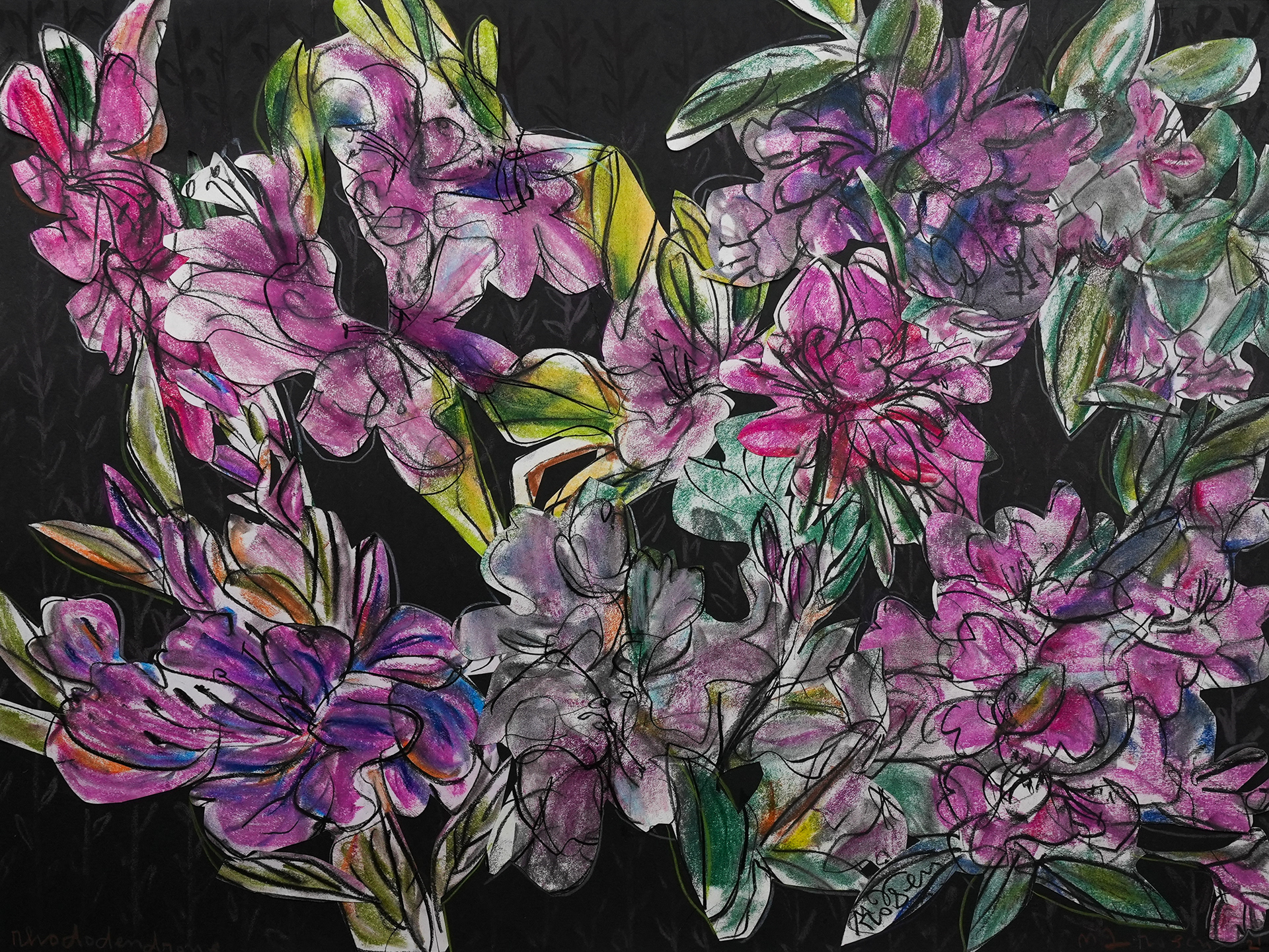 "A Peaceful Riot of Rhododendron" SOLD