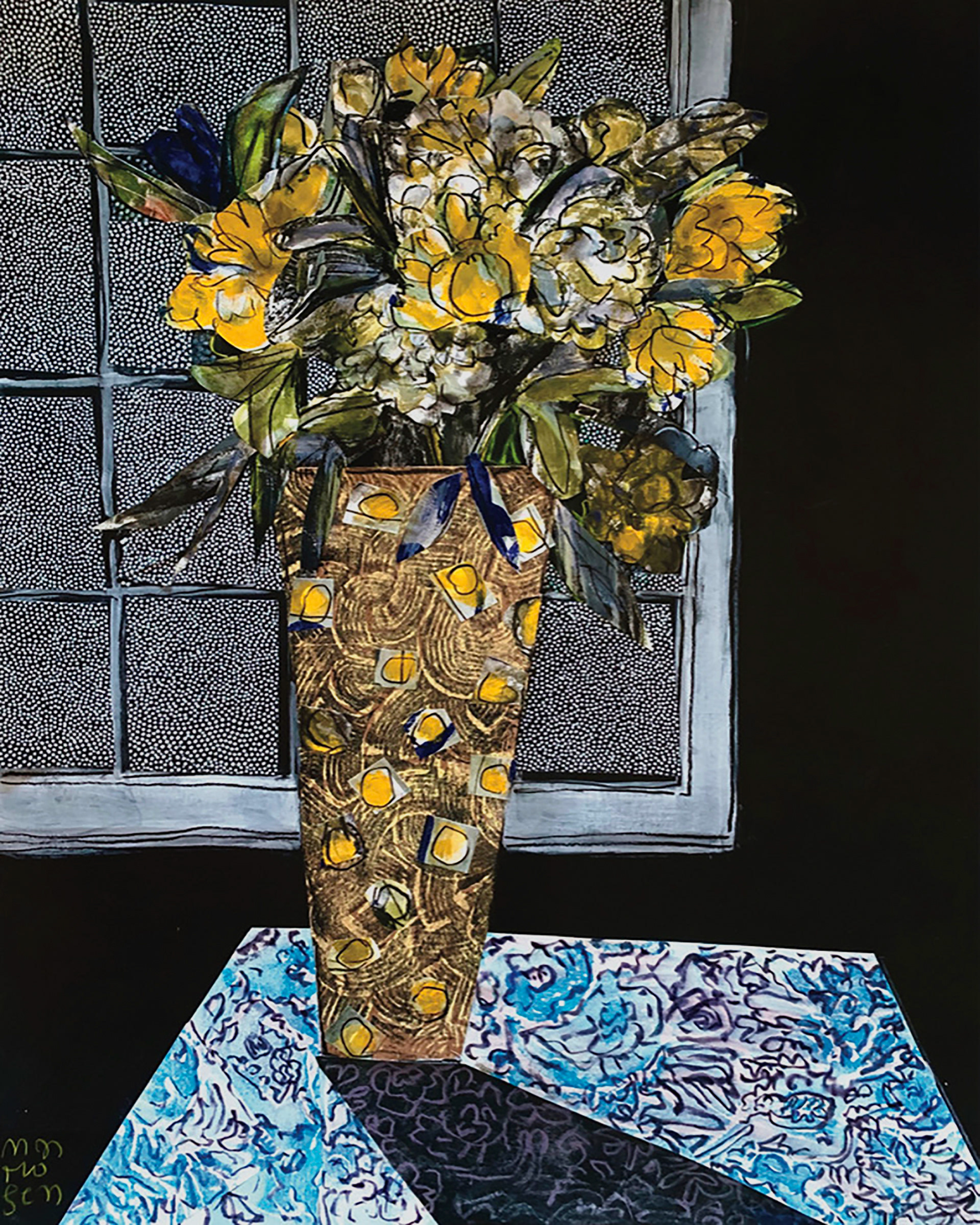"Snowlight on Yellow Vase" SOLD