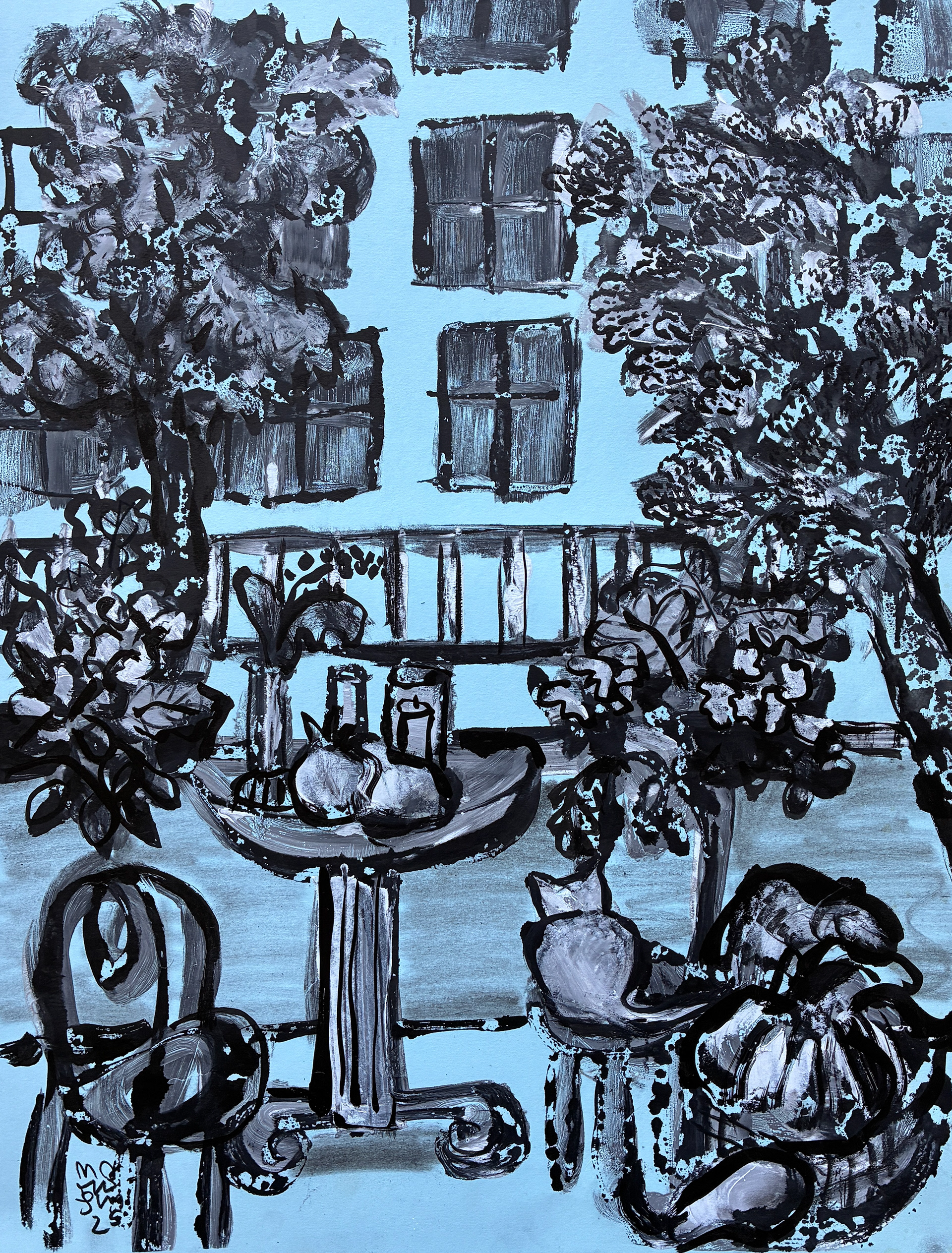 Balcony with Cat, 16 x 22 / $1,200