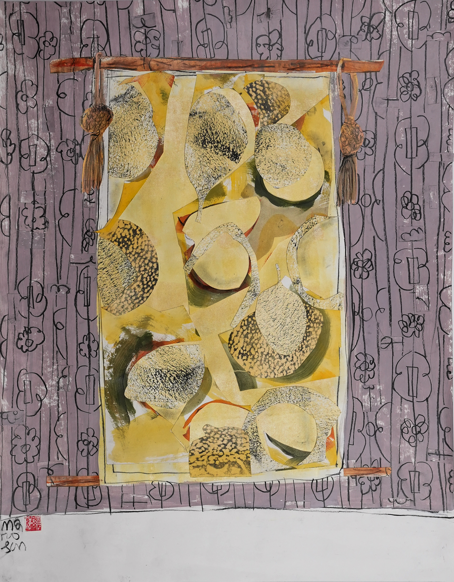 "Scroll of Lemons with 1975 Chopmark of My Name from Taiwan" SOLD