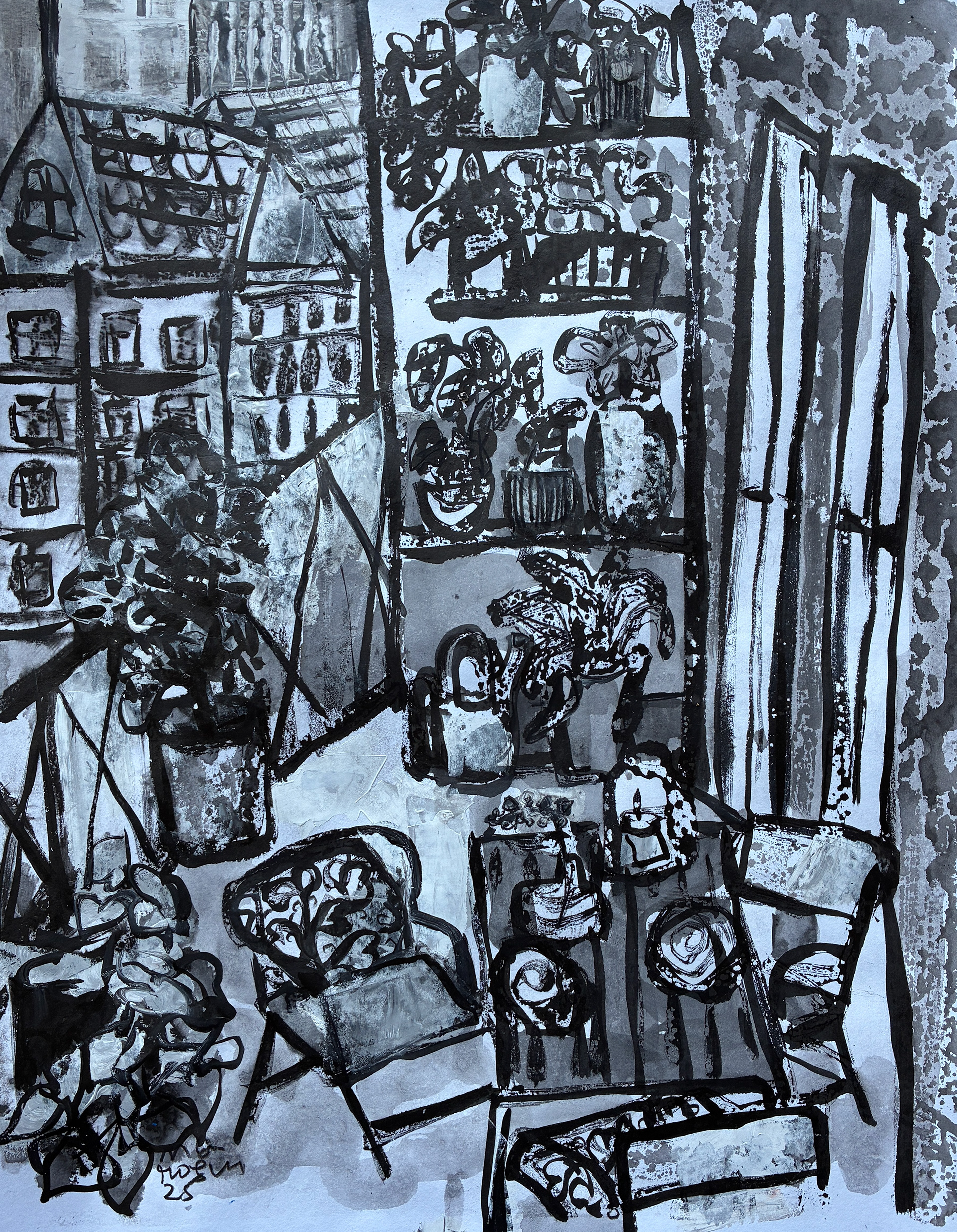 Balcony with Houseplants / 16 x 22 / $1,200