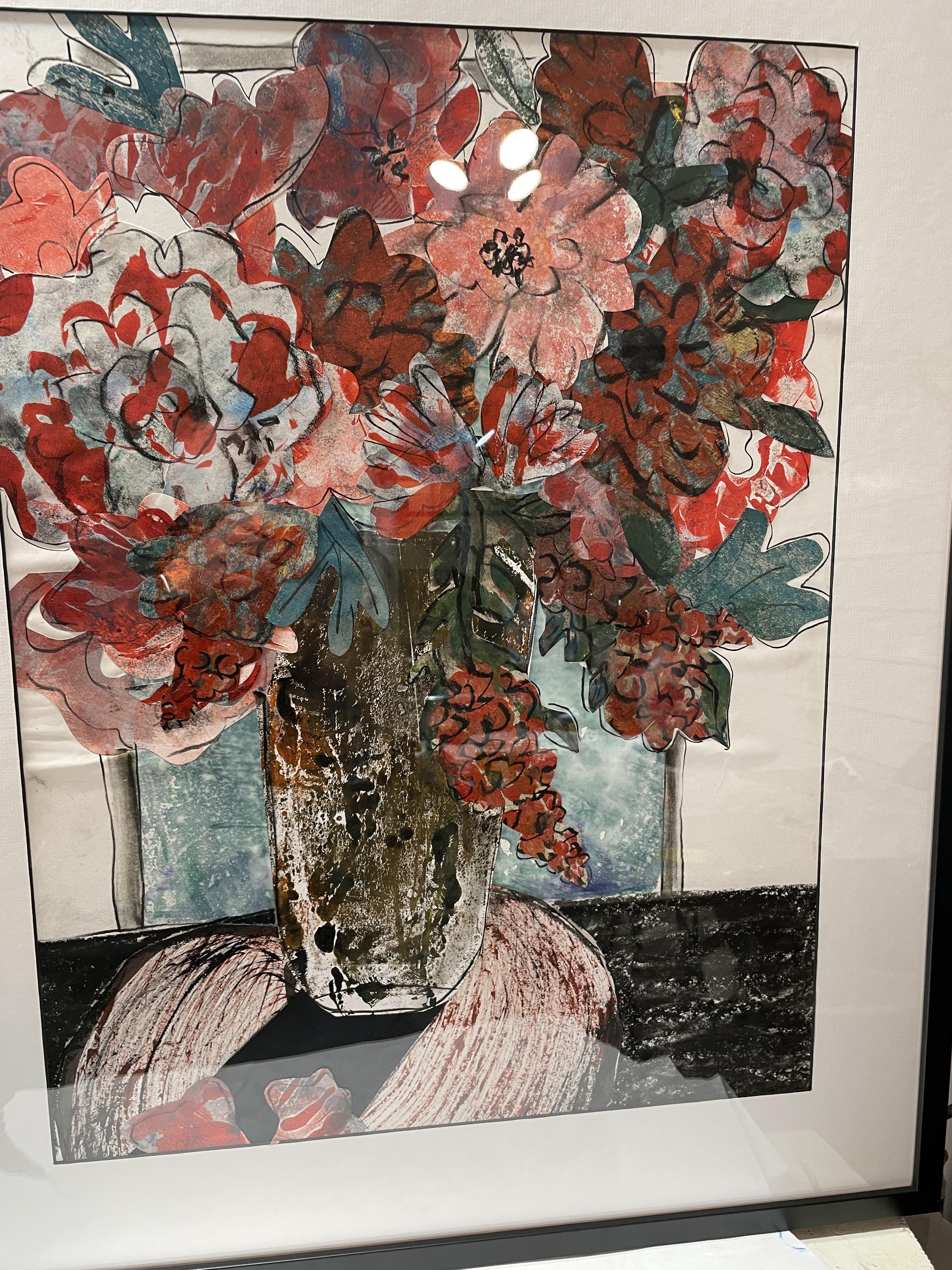 Please, Anything But Carnations 18 x 24, collage, 2022 $1,800