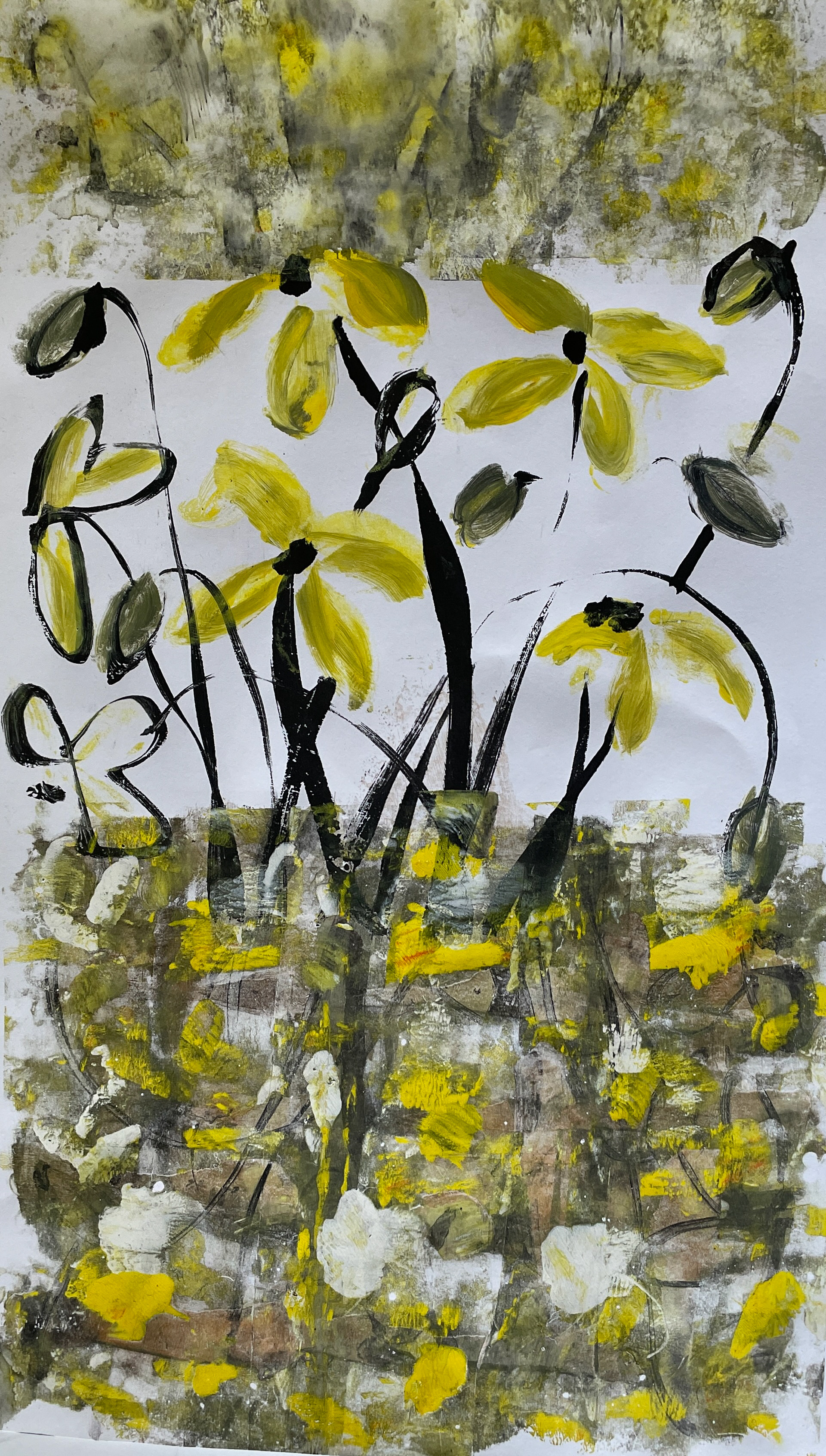 Heaven, Earth, and Flowers in Between / 14 x 24 / Framed, $1,400