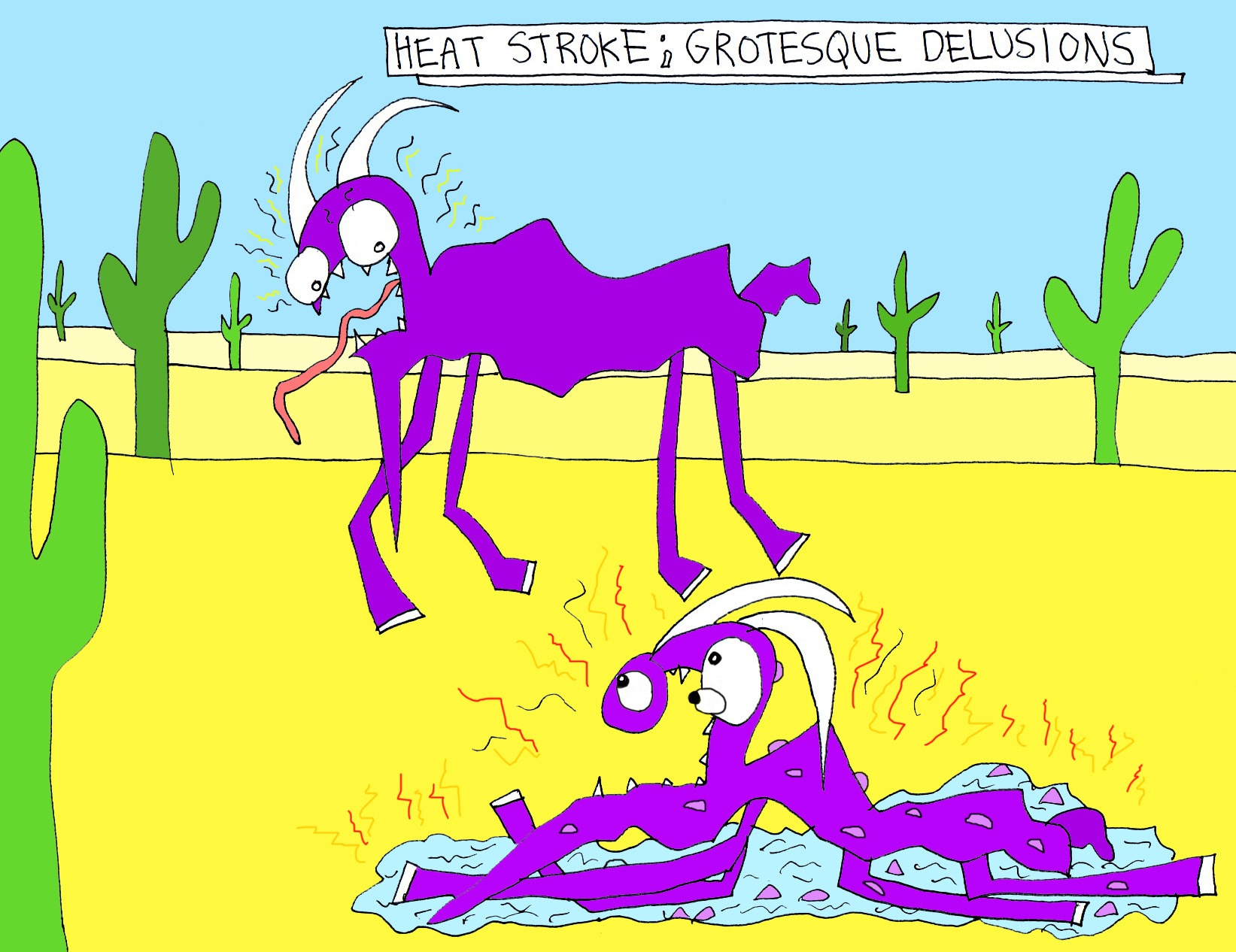 John's Commentary: Always remember to drink enough water when playing tennis in the summer....heat stroke can be terrifying.