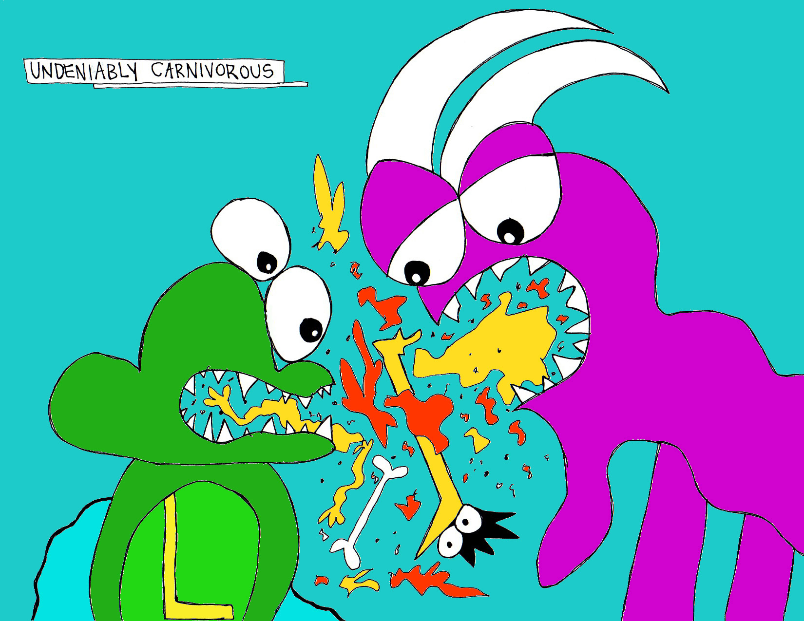 John's Commentary: Sharp teeth are better for vicious biting.