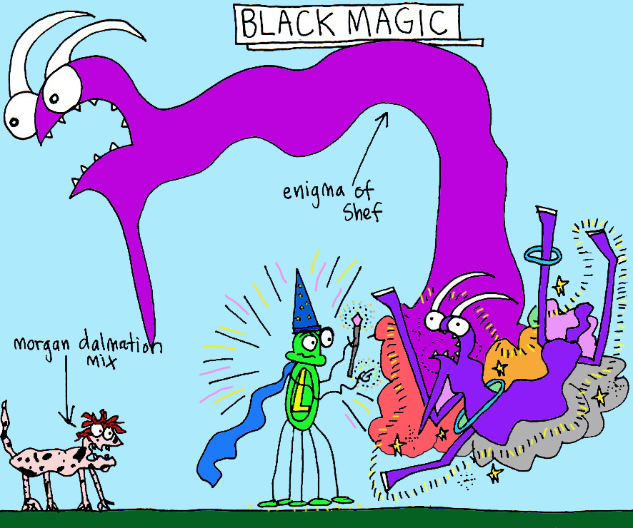 John's Commentary: Does Morgan look satisfied to finally be closer to his true animal nature? Or do you think he wishes he was more pure bred?