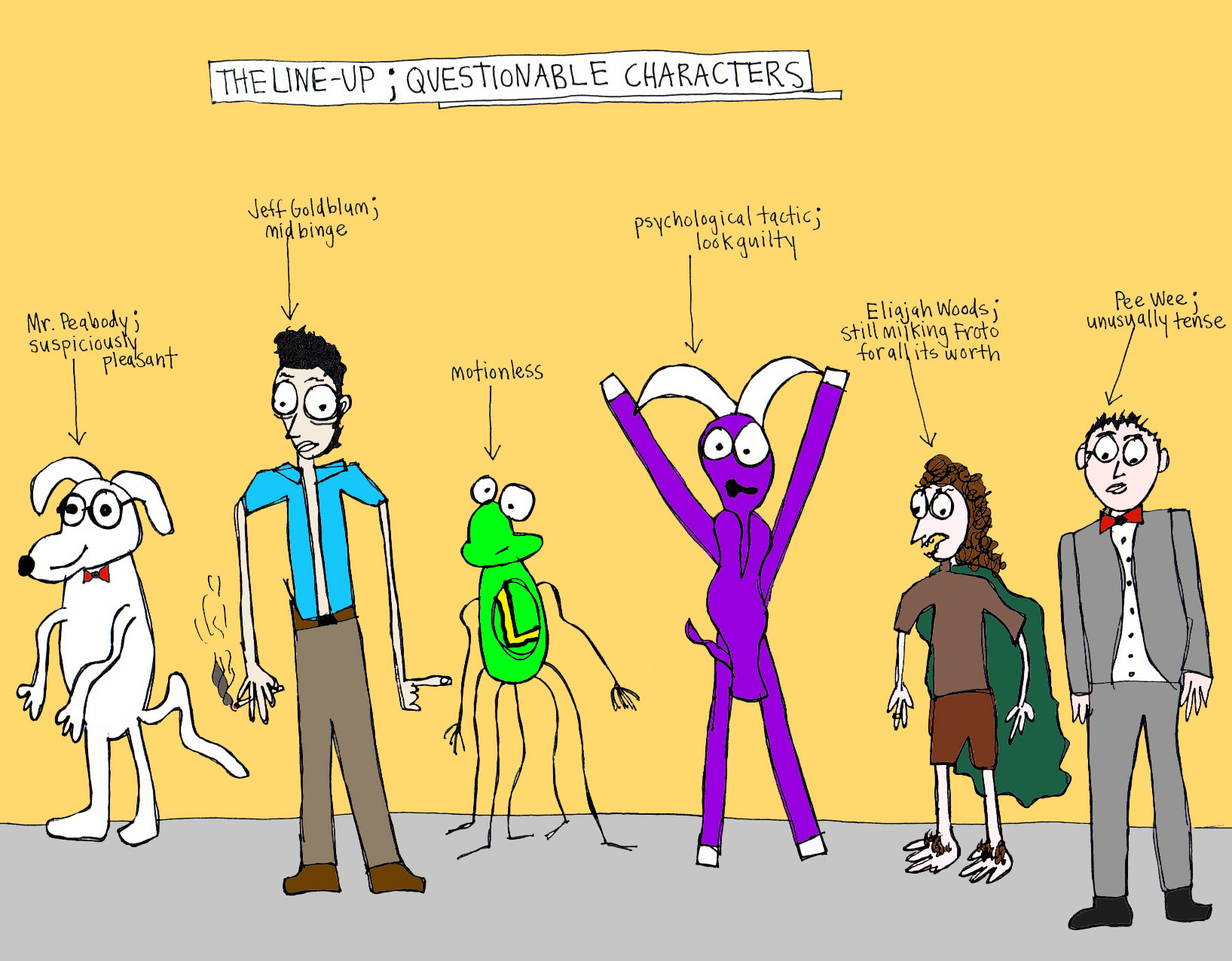 John's Commentary: Peewee and Mr. Peabody have strangely similar looks.