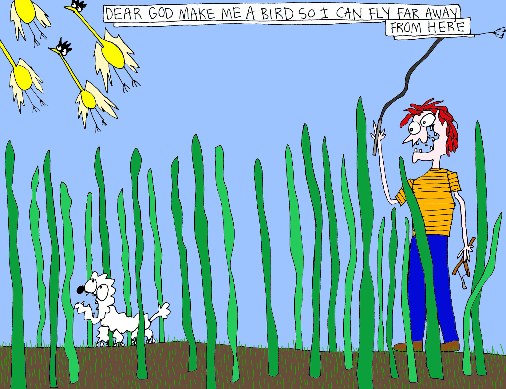 John's Commentary:  If only fur was feathers and whips were doggie niblets.