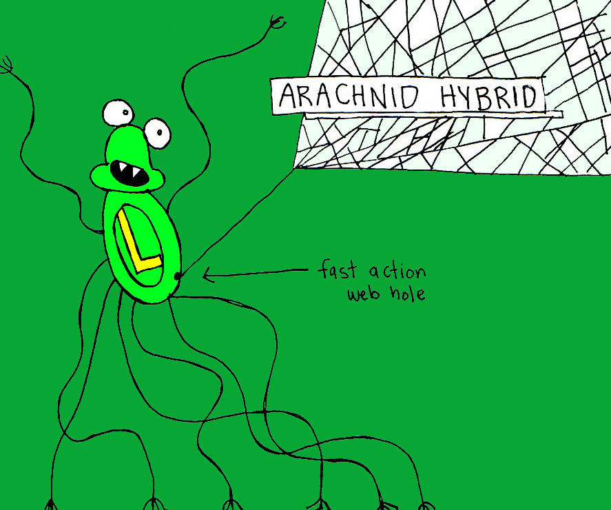 John's Commentary: 8 legs, fangs, web-making abilities and savvy charm - unstoppable baby.