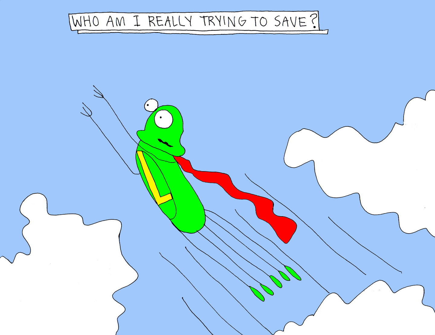 John's Commentary: Super-hero psychological crisis.