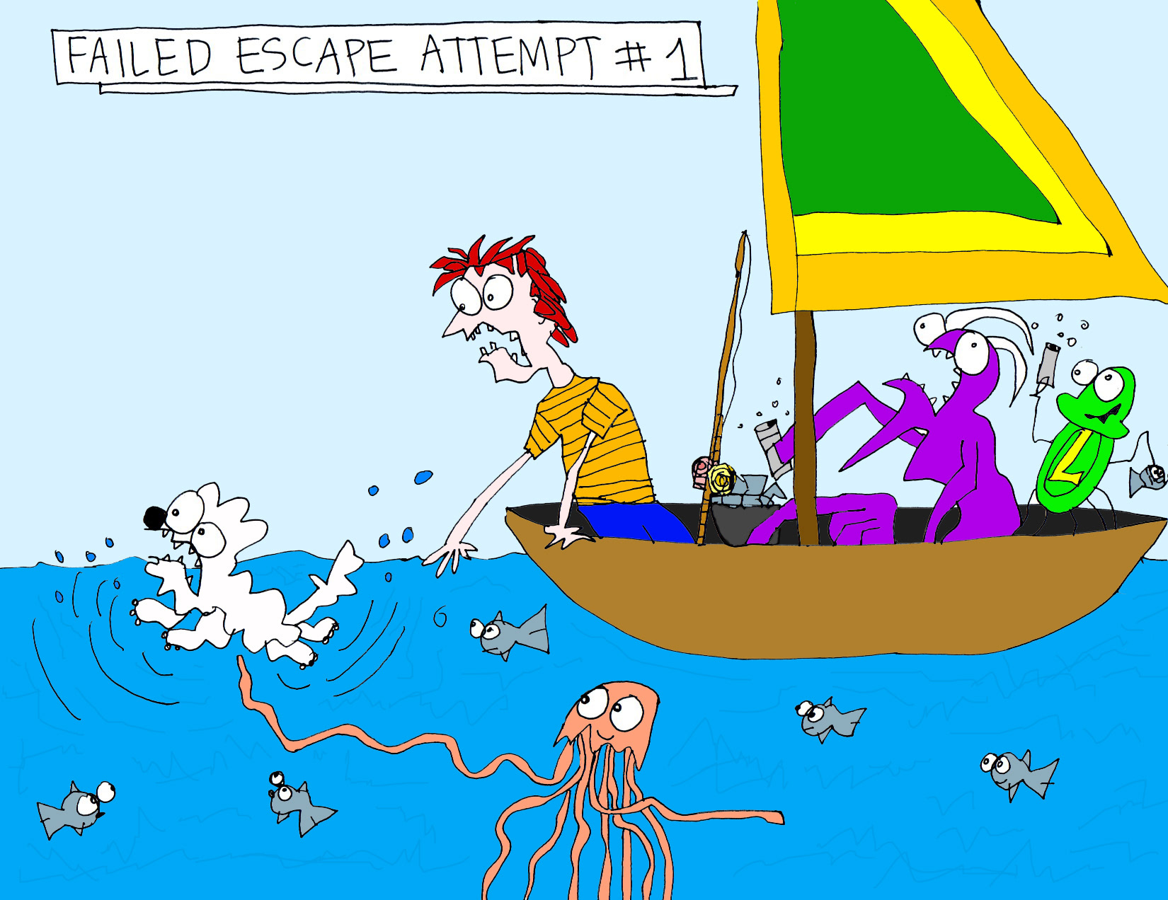 John's Commentary: Sir Charles is in for a surprise when that tentacle touches his sensitive area.