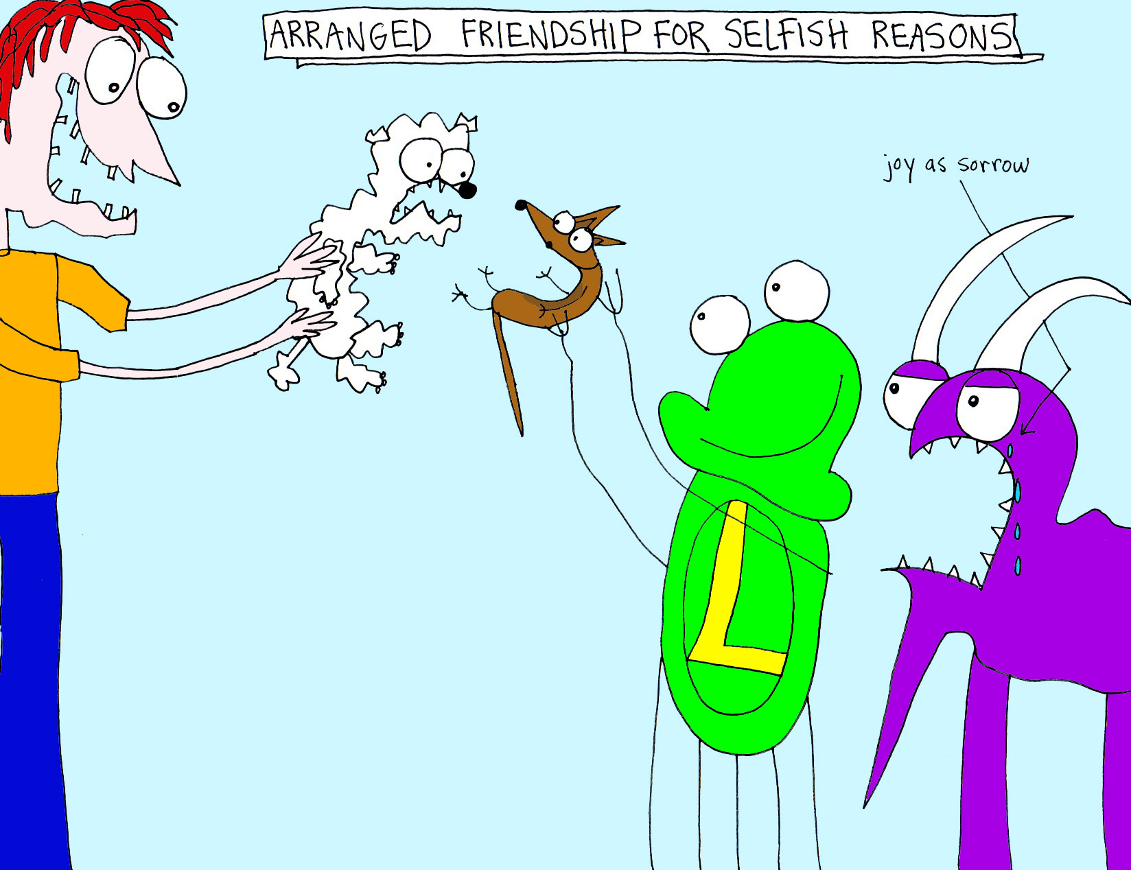 John's Commentary: Its fun for animals to make friends with each other, especially if they are instinctually predisposed to dislike one another...sometimes the laws of nature need a little loosening.