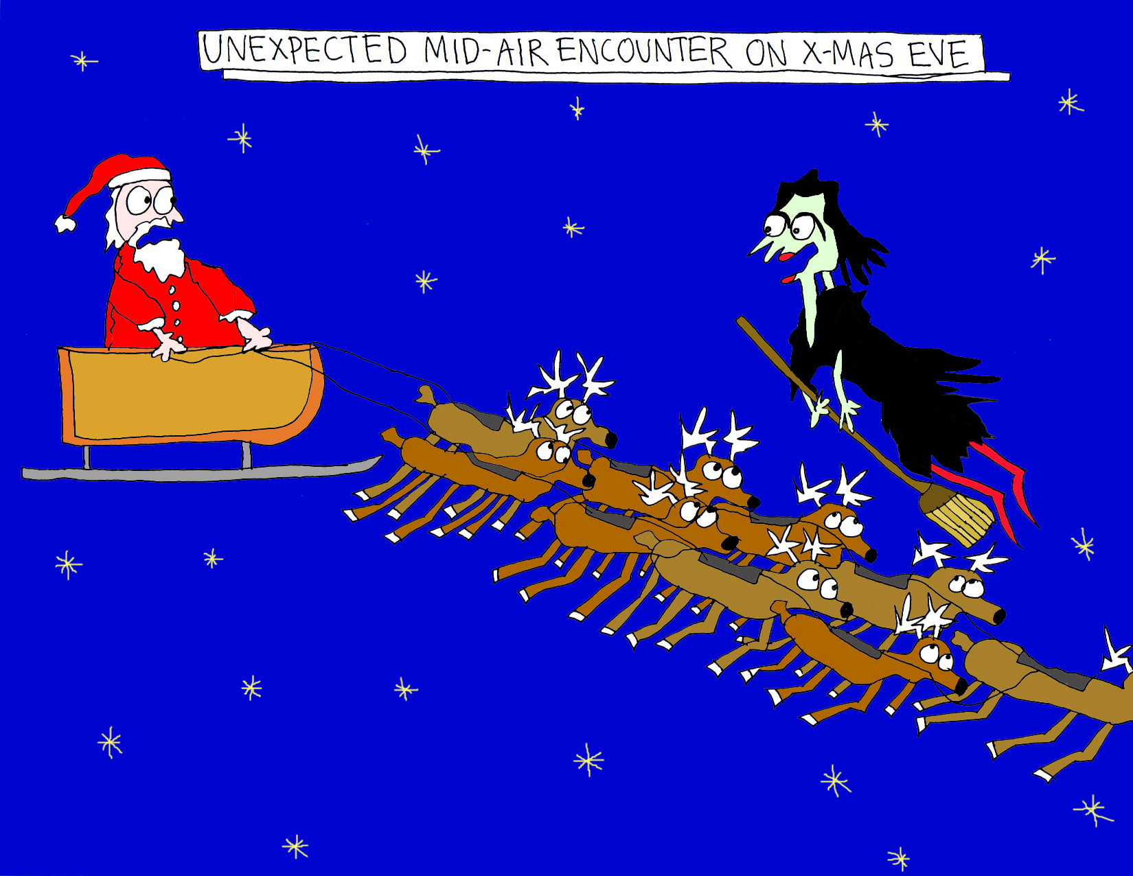 John's Commentary: Good old Saint Nick gets a season's anti-greetings for pure evil Regis - as a result Rudolph takes a nose dive.