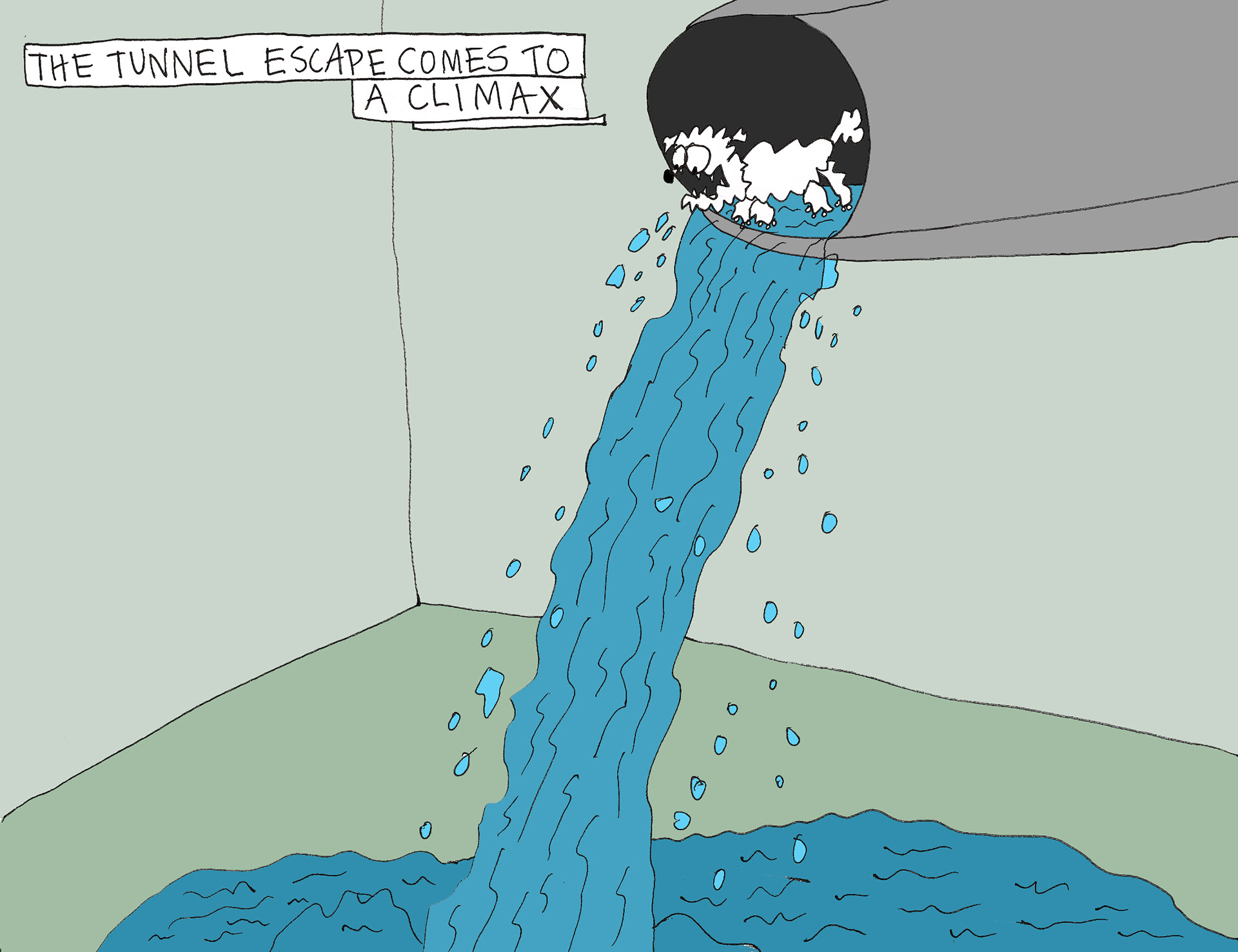 John's Commentary: Imagine "The Fugitive" starring Sir Charles Blake and Morgan: Now cue the heart wrenching leap to freedom: ACTION! 