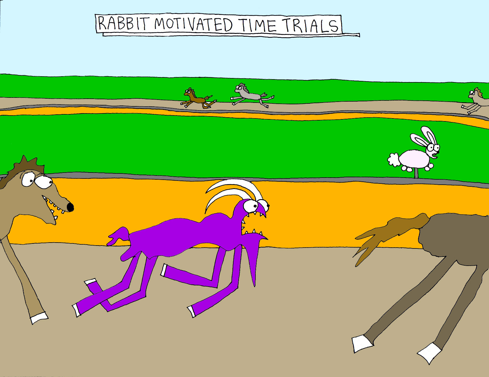 John's Commentary:  Chasing the fluffy white tail cannot be resisted.