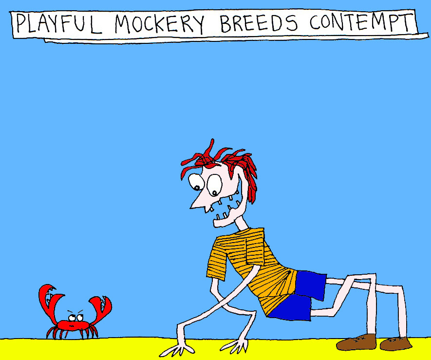 John's Commentary: Morgan's gonna crab walk his way into a good pinching....and how! (giddy knee slap).