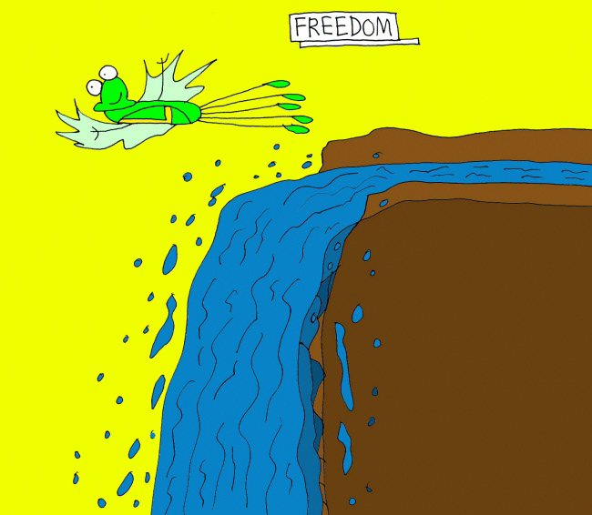 John's Commentary: Like gracefully gliding over the cascading waters of the world in perpetual sunshine....(deep sigh at desk).