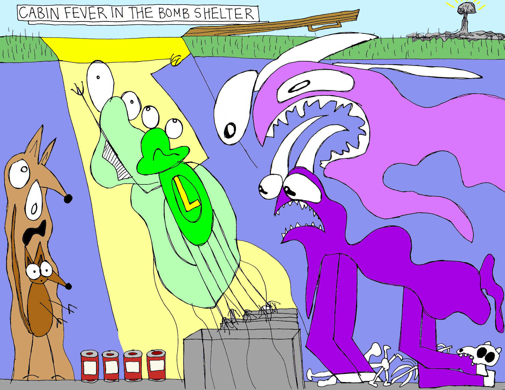 John's Commentary: Tomato soup gets old fast when you're forced to live with your friends in a bomb shelter and you're not vegetarians.