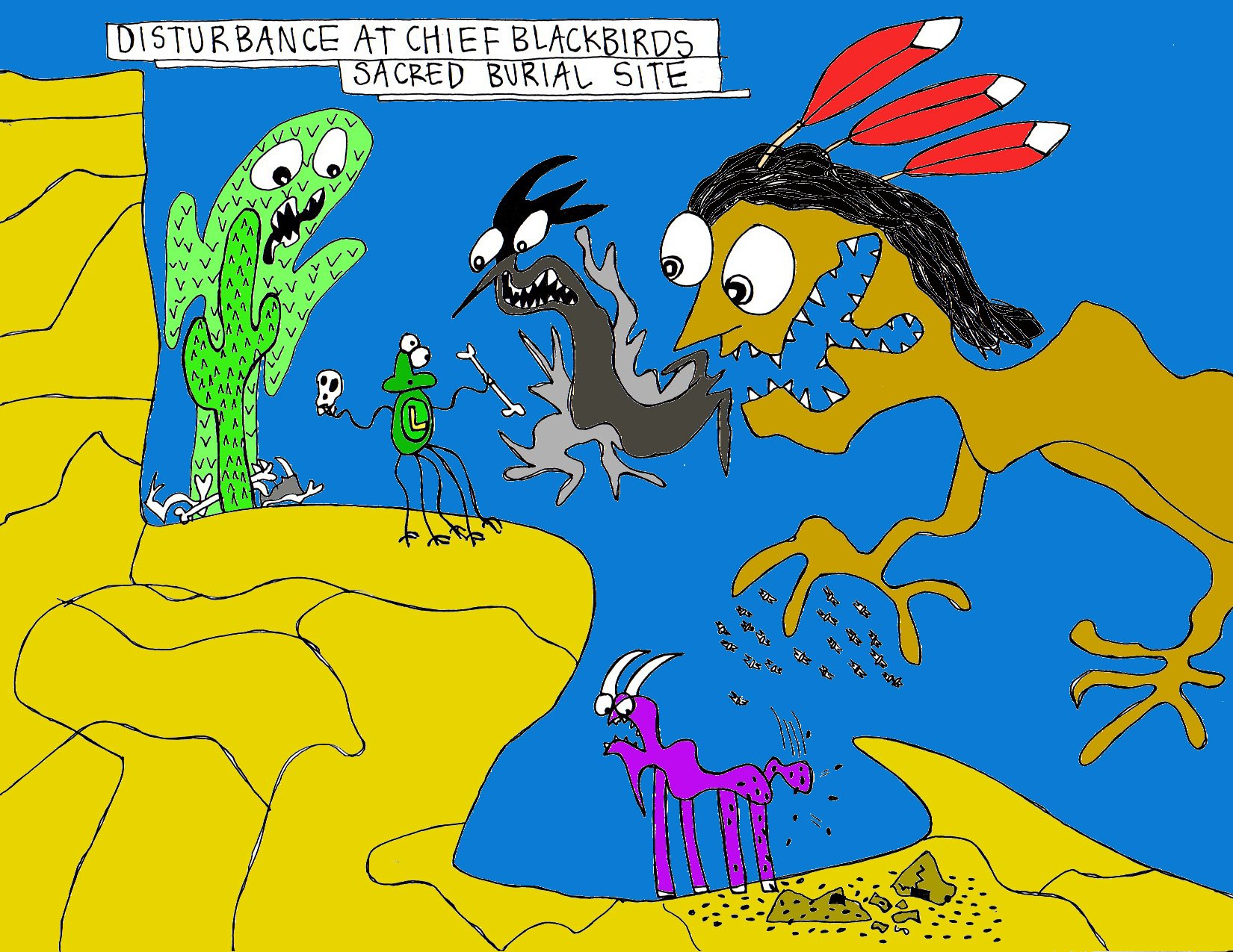 John's Commentary: 1. Make sure to never disrupt a scared Indian Burial Ground.  2. If you find yourself suddenly covered in ants and gnats - you're probably standing on one.