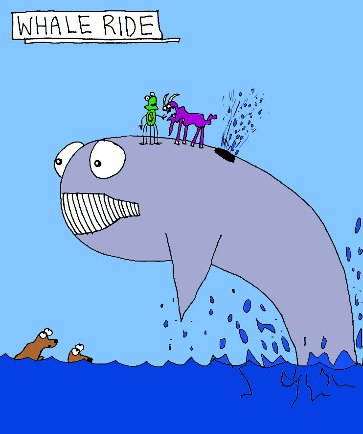 John's Commentary: How'd they get on that whale you ask? They were obviously trying to save Pinnochio after he turned into that donkey thing.