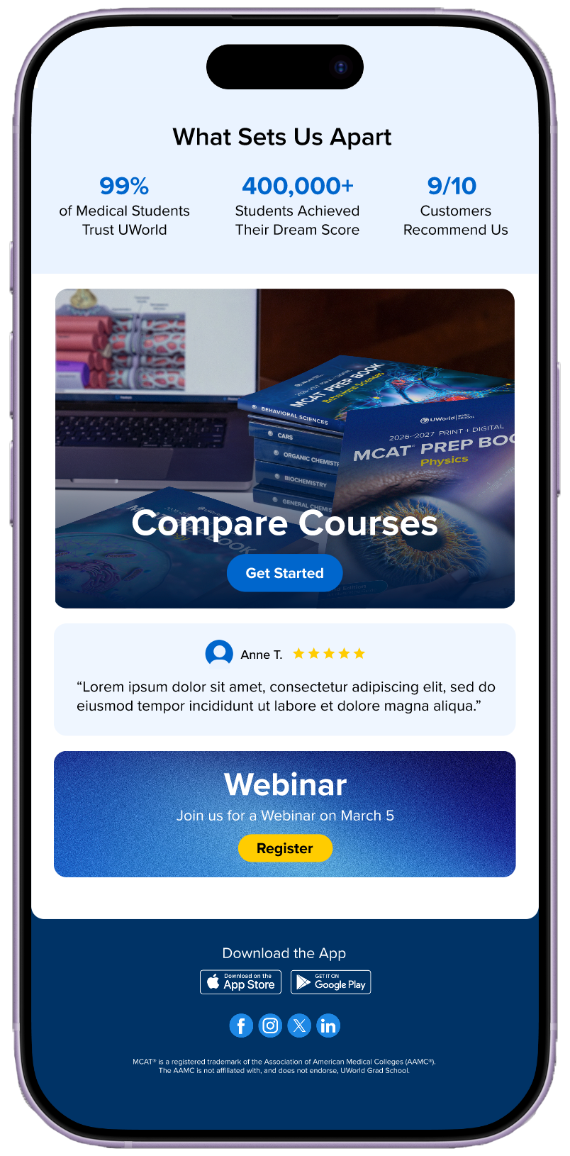 1st email of Free Trial campaign (continued)