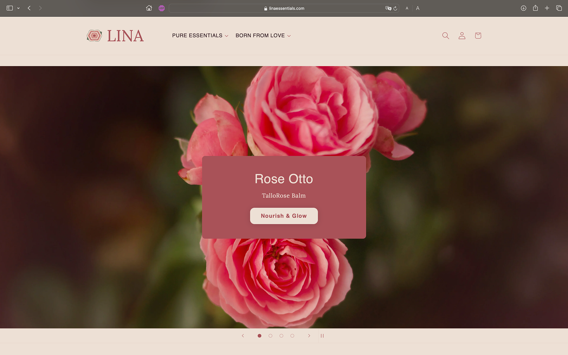 A fullscreen slide in the homepage carousel
