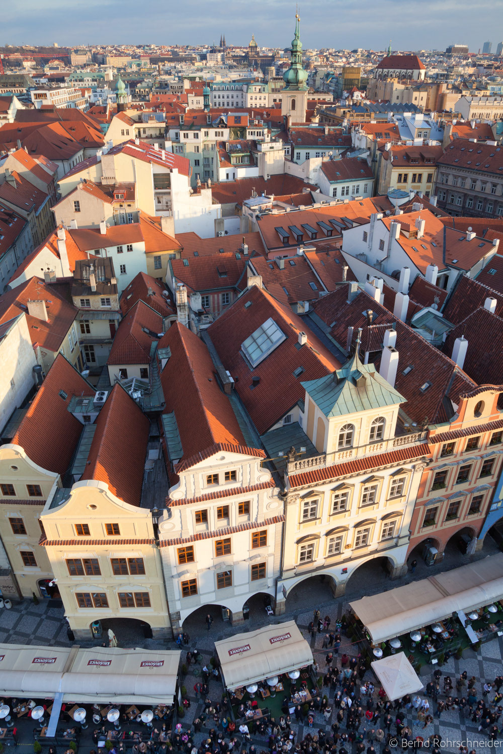 Aussicht auf Altstadt vom Rathausturm, Prag, Tschechien