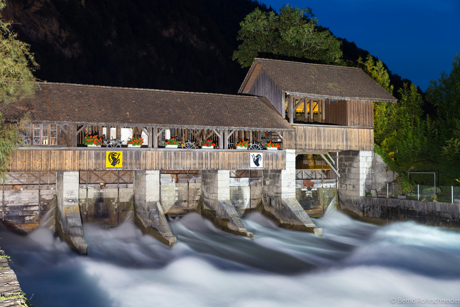 Schleuse an der Aare, Interlaken, Schweiz