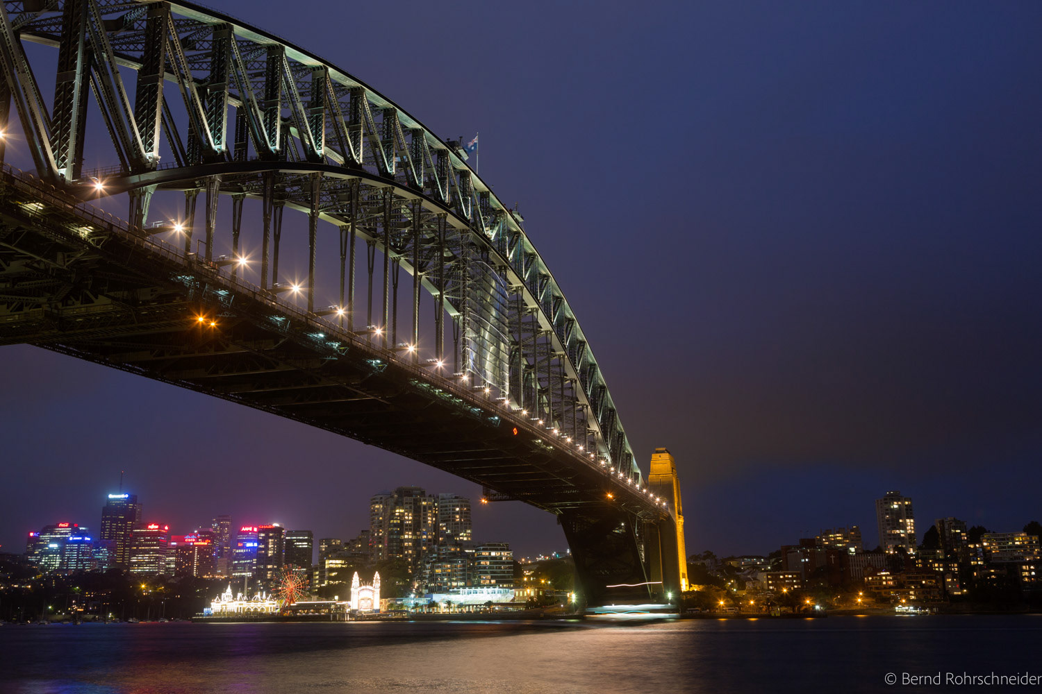 Harbour Bridge bei Nacht, Sydney, Australien