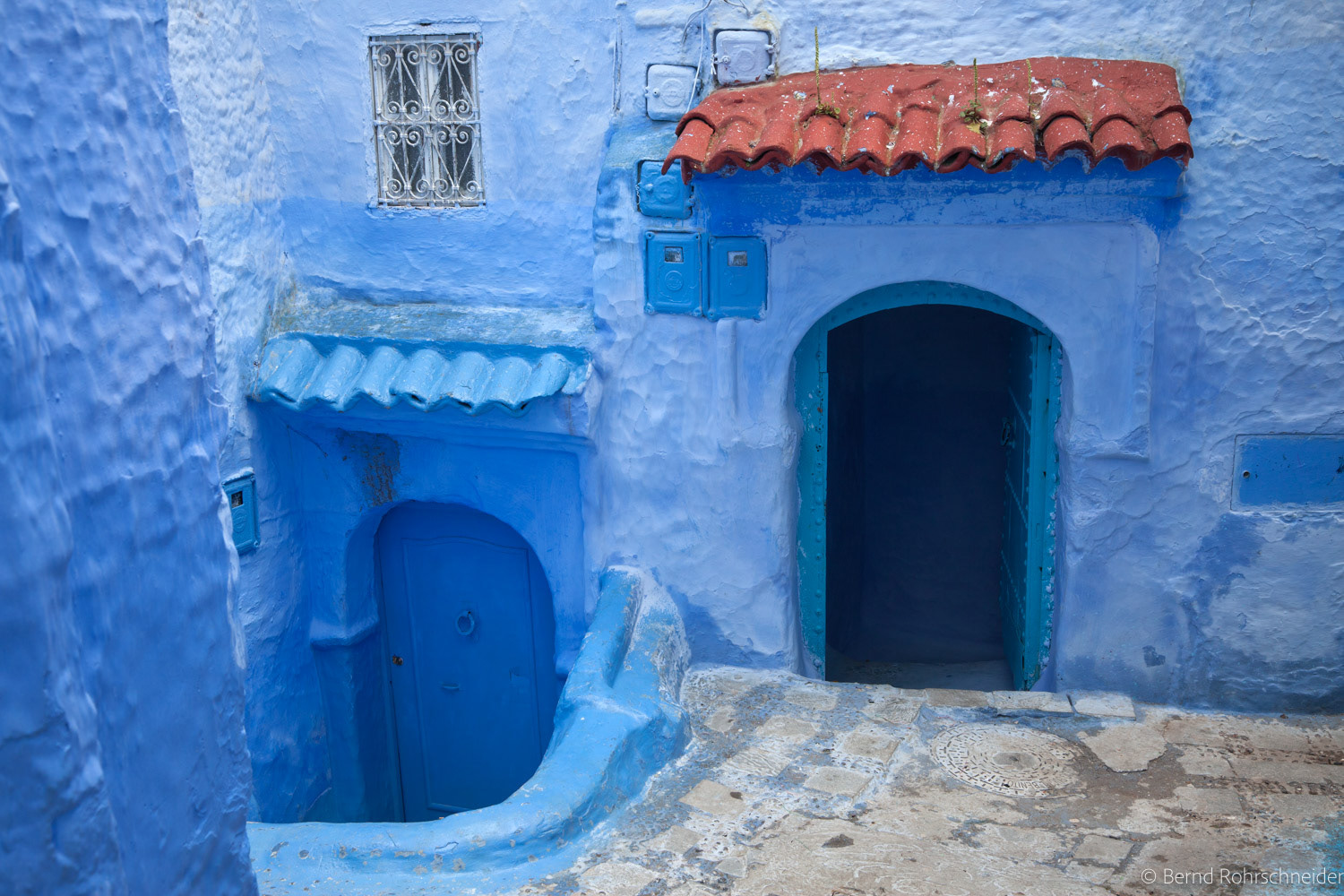 blaue Häuser in Chefchaouen, Marokko