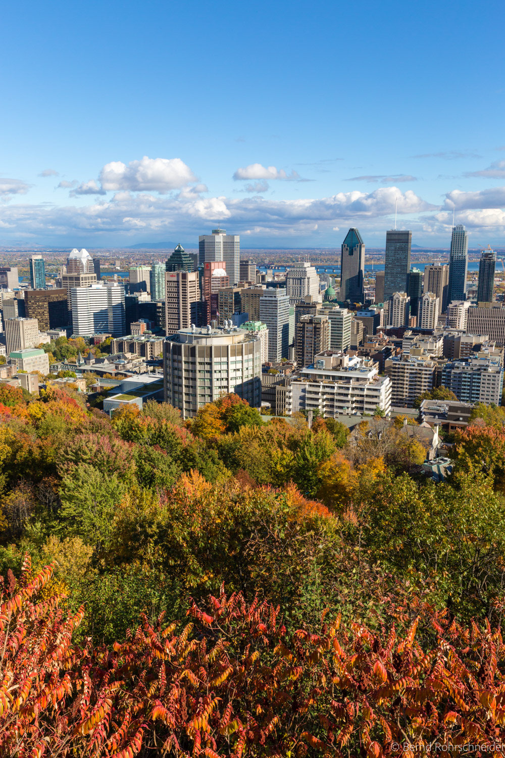 Aussicht vom Mont Royal auf Montreal, Kanada
