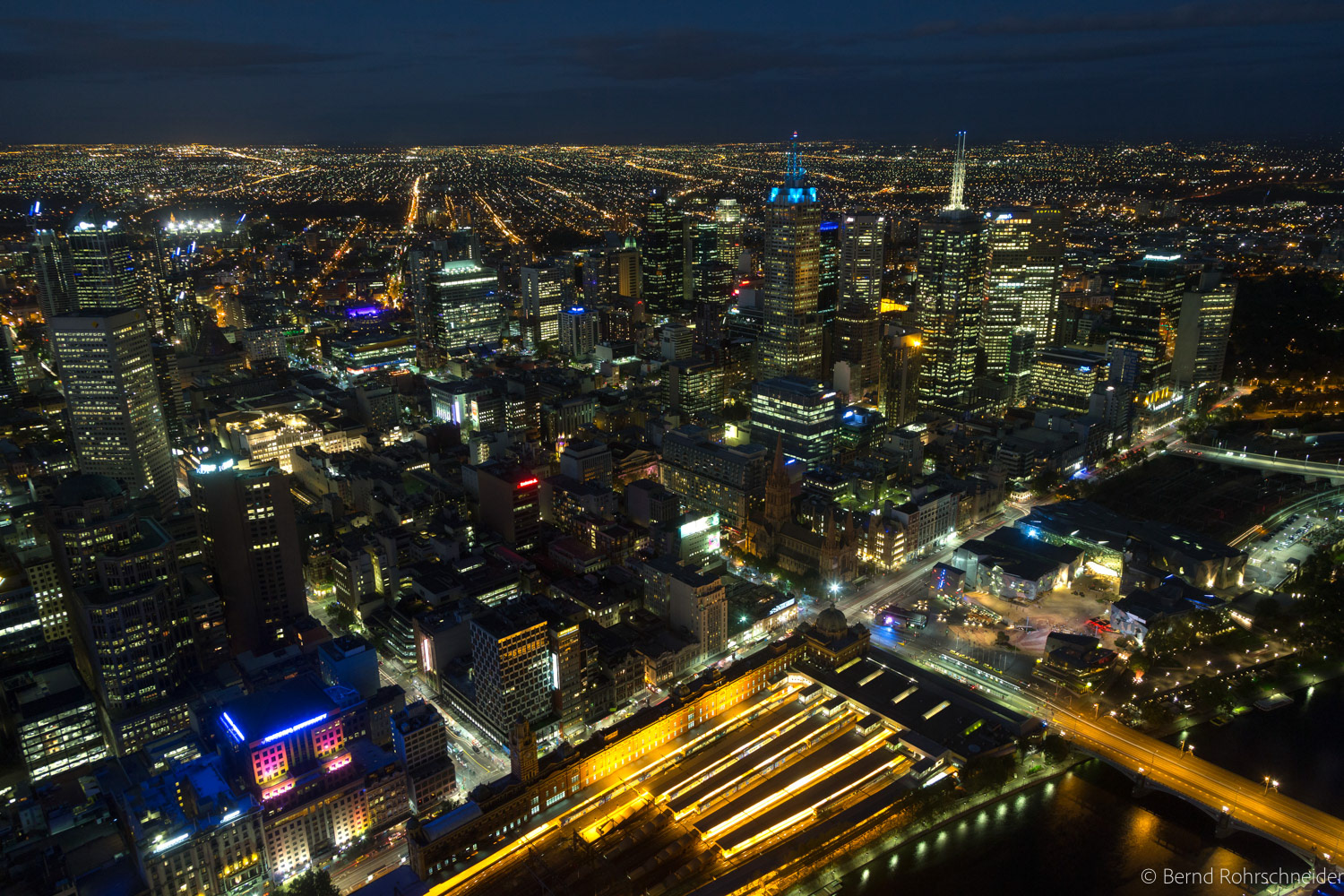 Melbourne bei Nacht