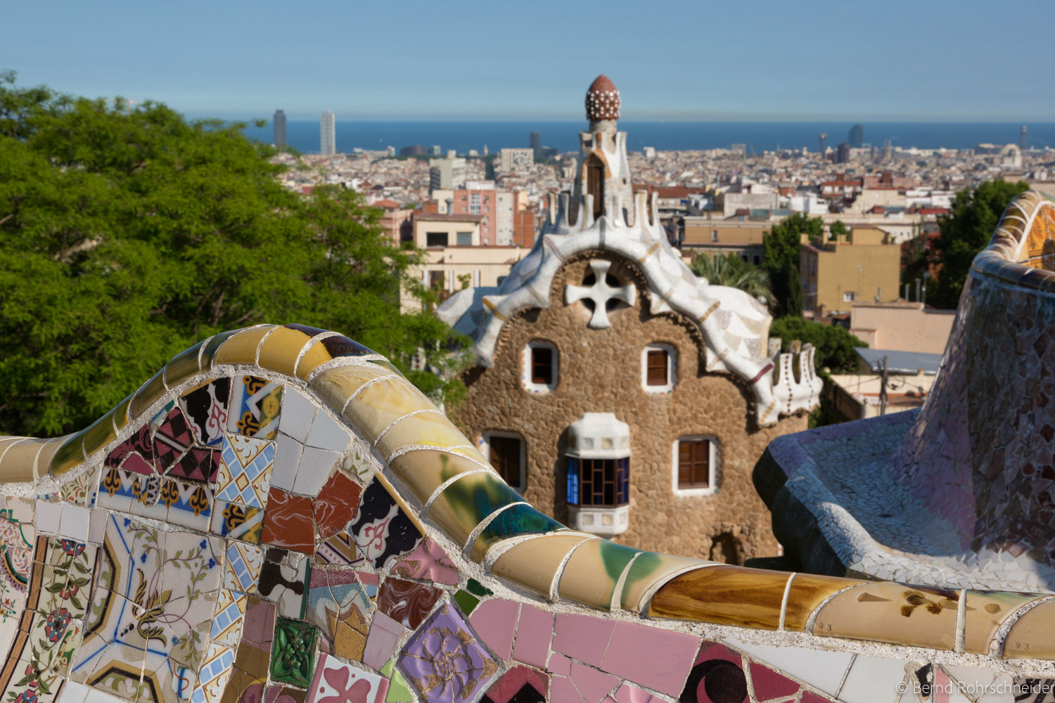 Park Güell, Architekt Antoni Gaudí, Barcelona, Spanien