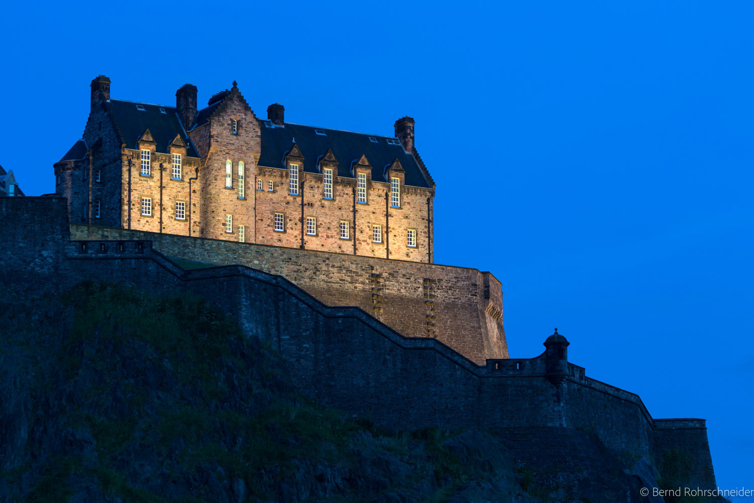 Edinburgh Castle bei Nacht, Edinburgh, Schottland