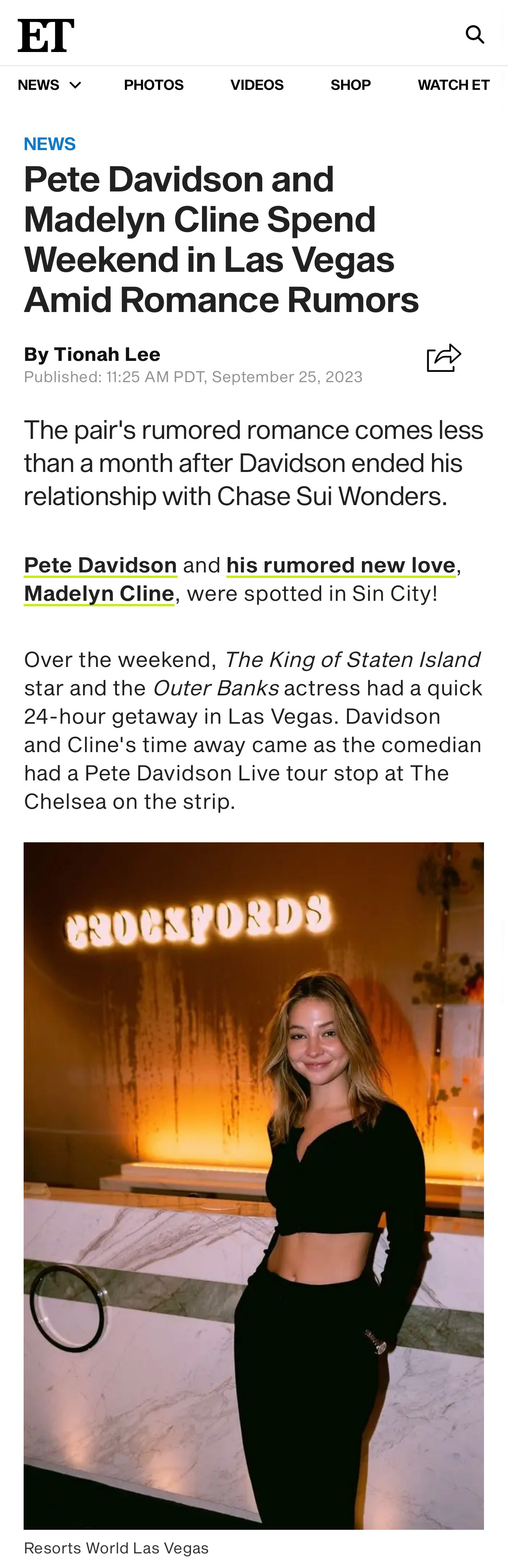 etonline.com/pete-davidson-and-madelyn-cline-spend-weekend-in-las-vegas-amid-romance-rumors-211945