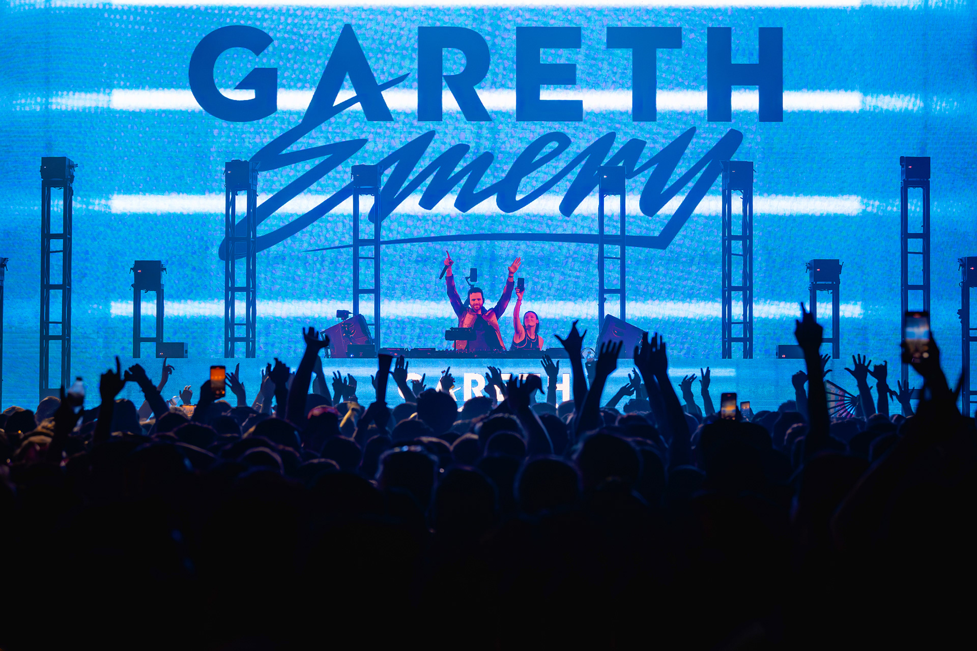 Gareth Emery performing at the Brooklyn Mirage in New York