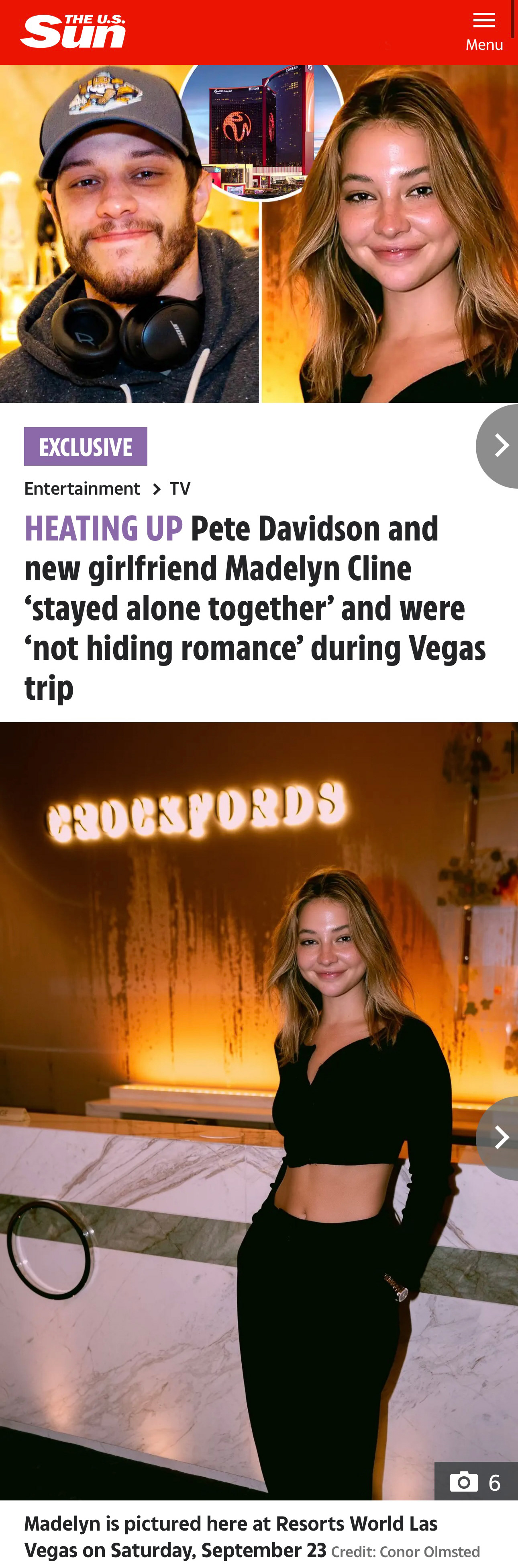 the-sun.com/entertainment/9172792/pete-davidson-girlfriend-madelyn-cline-stayed-together-vegas-trip