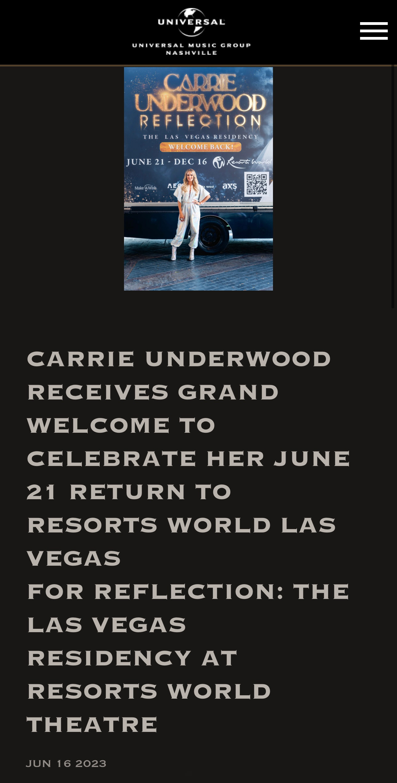 umgnashville.com/carrie-underwood-receives-grand-welcome-to-celebrate-her-june-21-return-to-resorts-world-las-vegas-for-reflection-the-las-vegas-residency-at-resorts-world-theatre