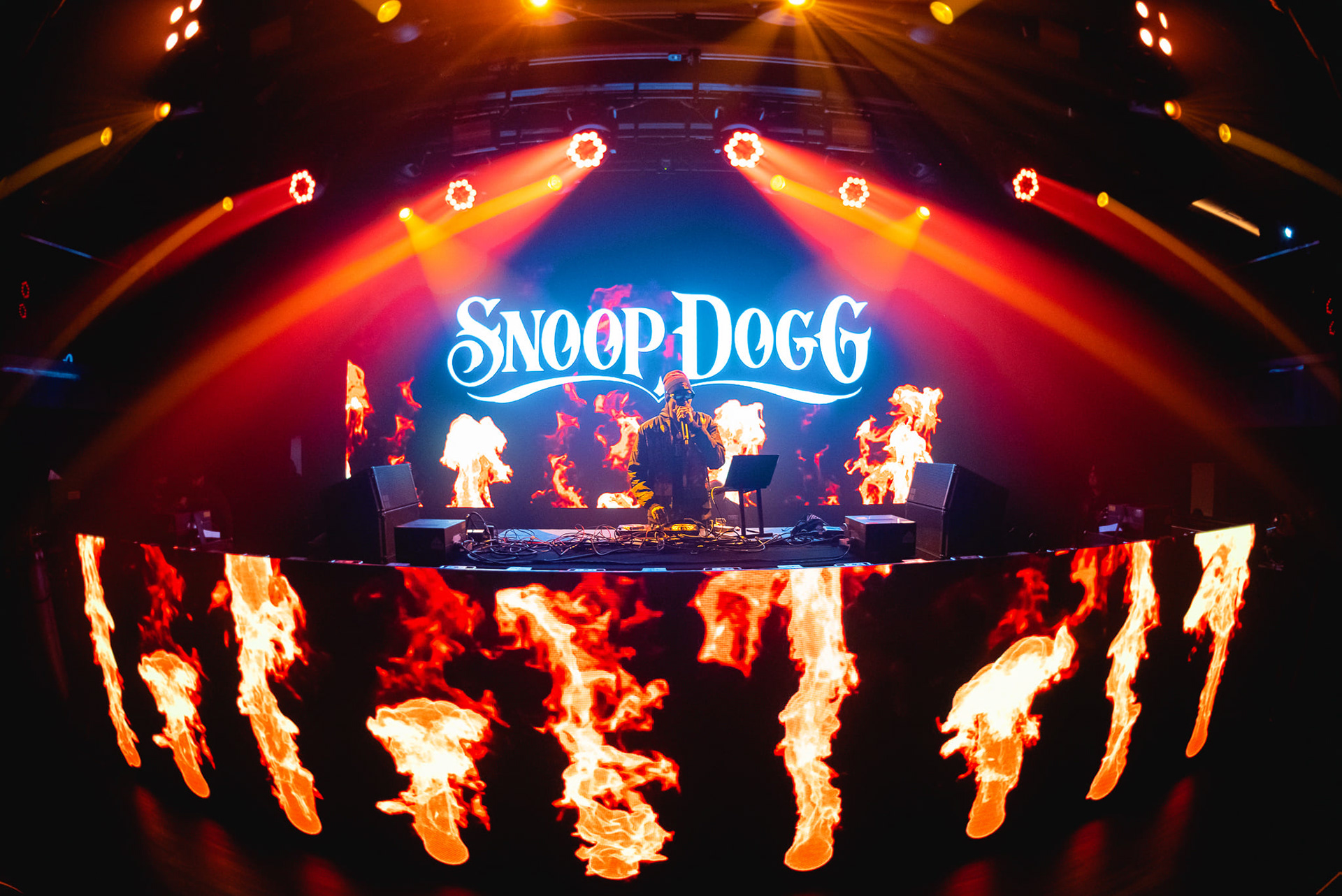 Snoop Dogg performing in Boston