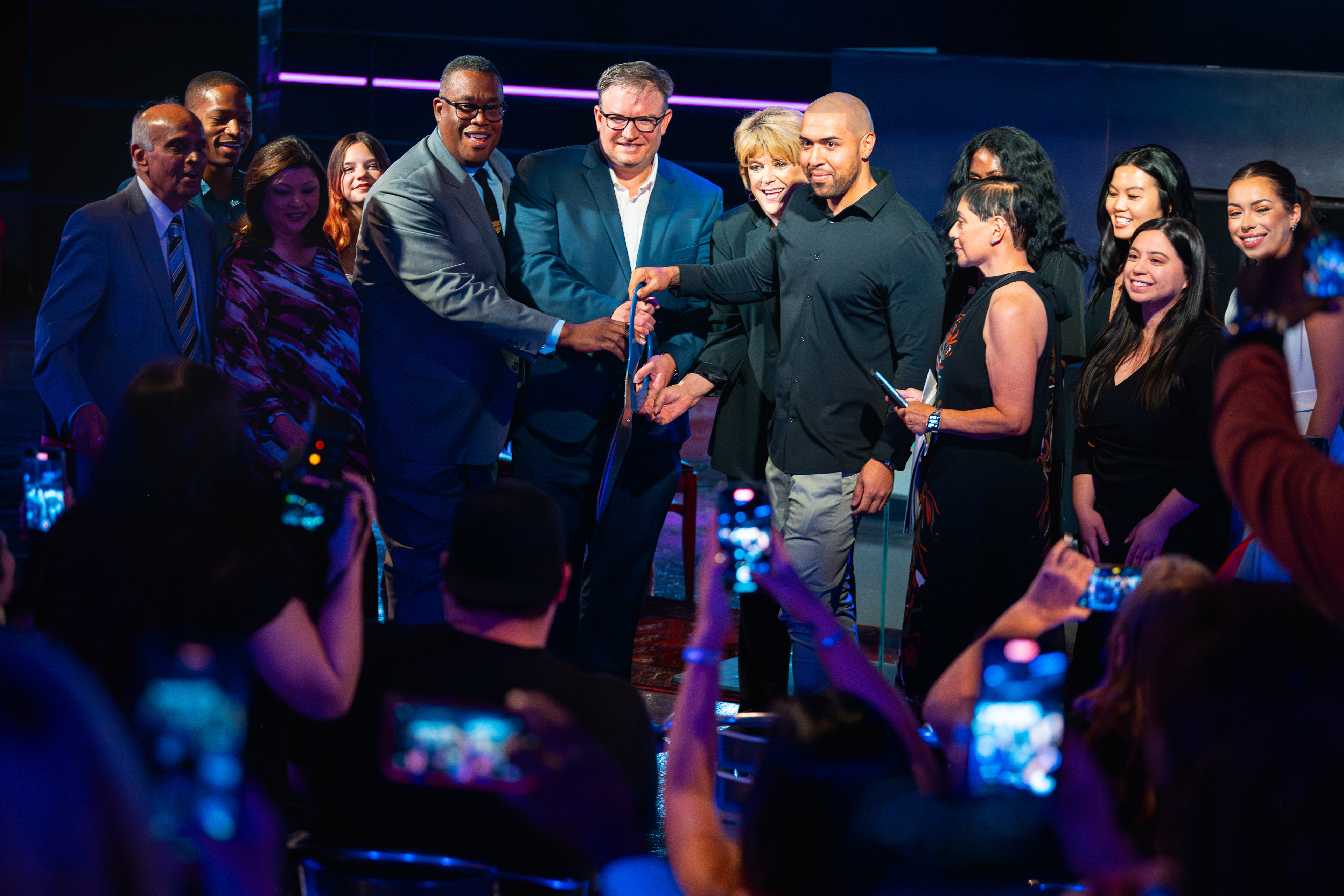 Mayor of Las Vegas Carolyn Goodman attending the ribbon cutting  for a new music venue downtown