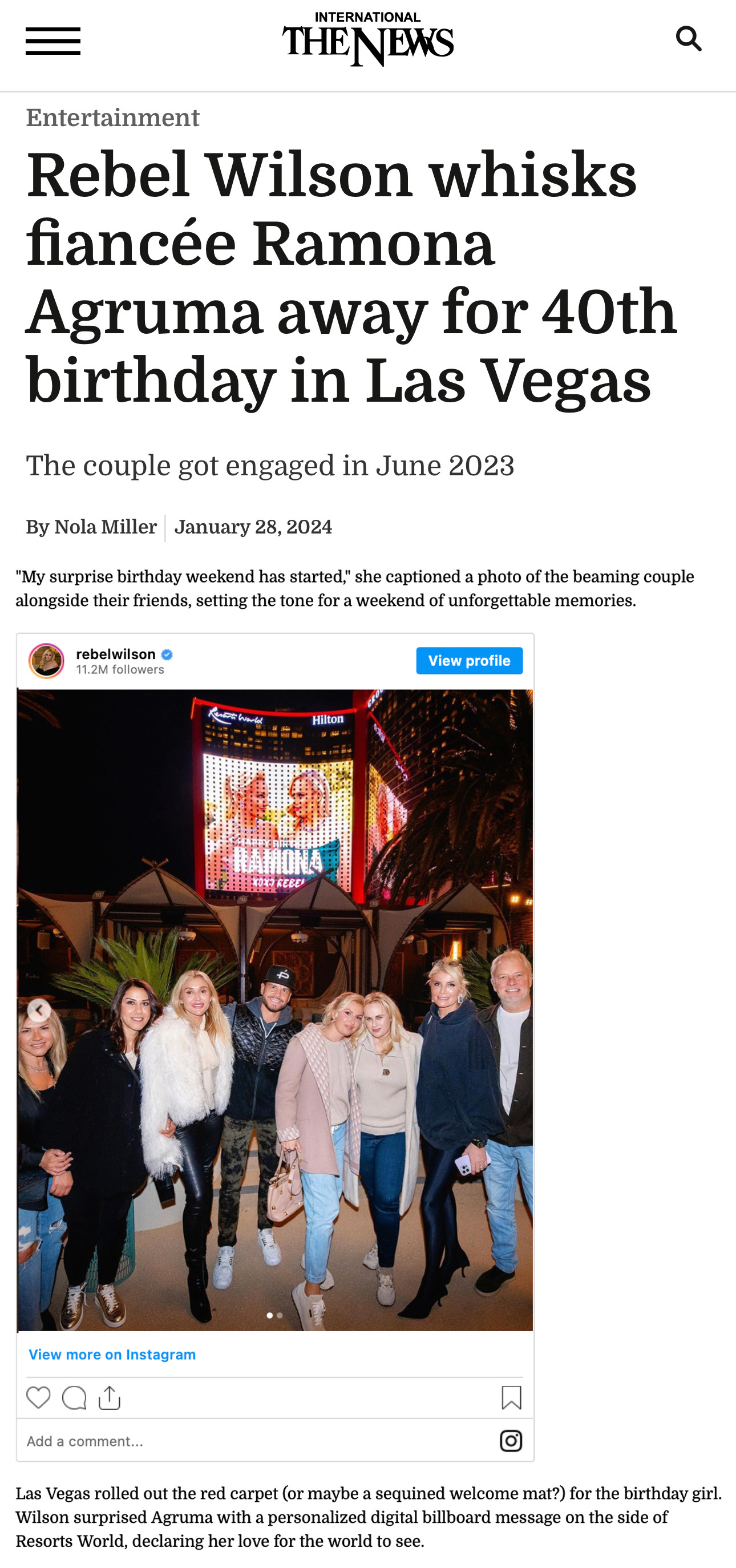 thenews.com.pk/latest/1152190-rebel-wilson-whisks-fiance-ramona-agruma-away-for-40th-birthday-in-las-vegas