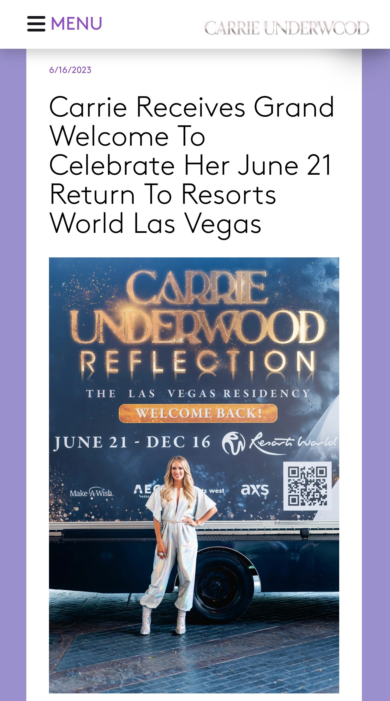carrieunderwoodofficial.com/carrie-receives-grand-welcome-to-celebrate-her-june-21-return-to-resorts-world-las-vegas